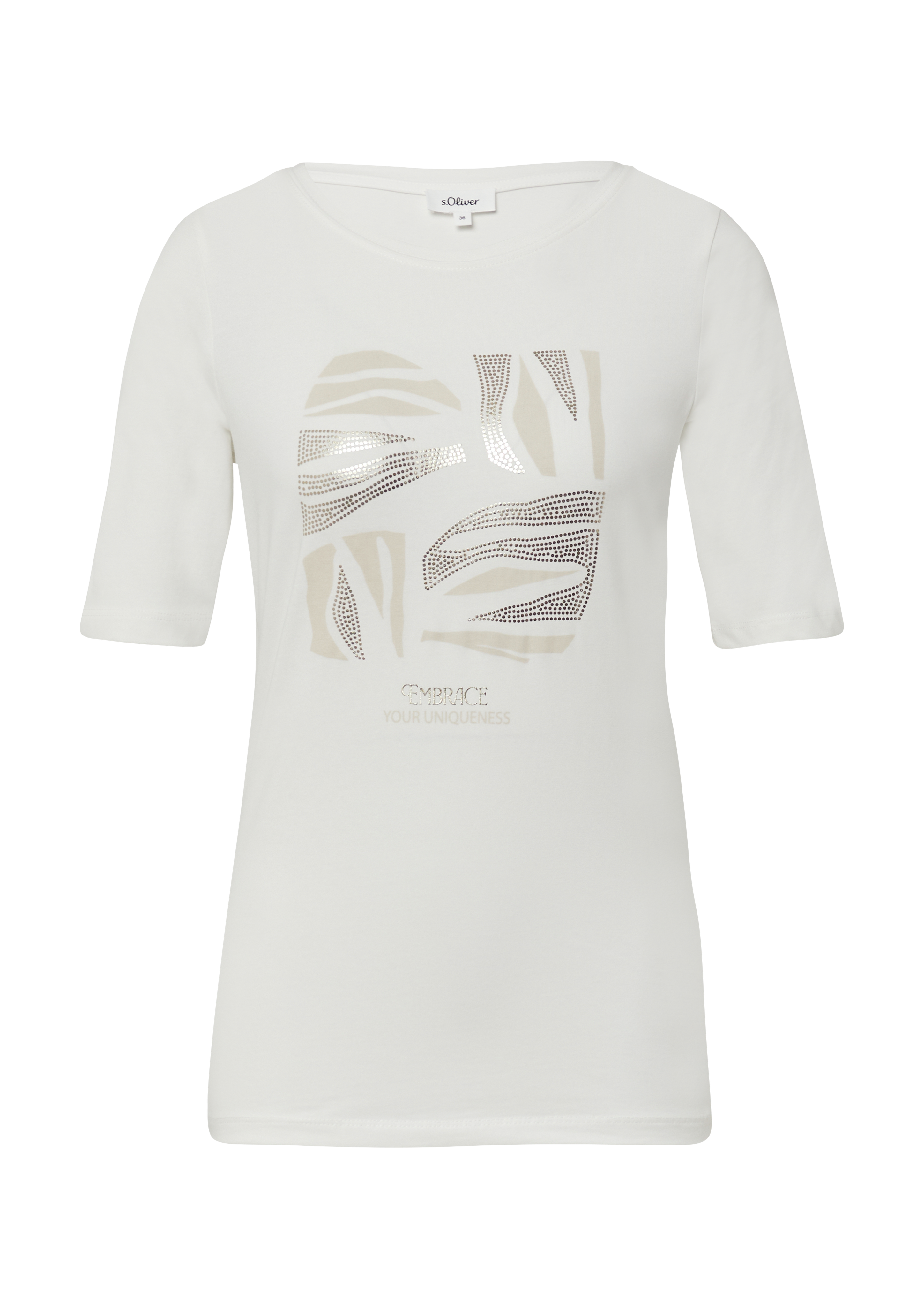 Jersey T-shirt in een slim fit met print op de voorkant