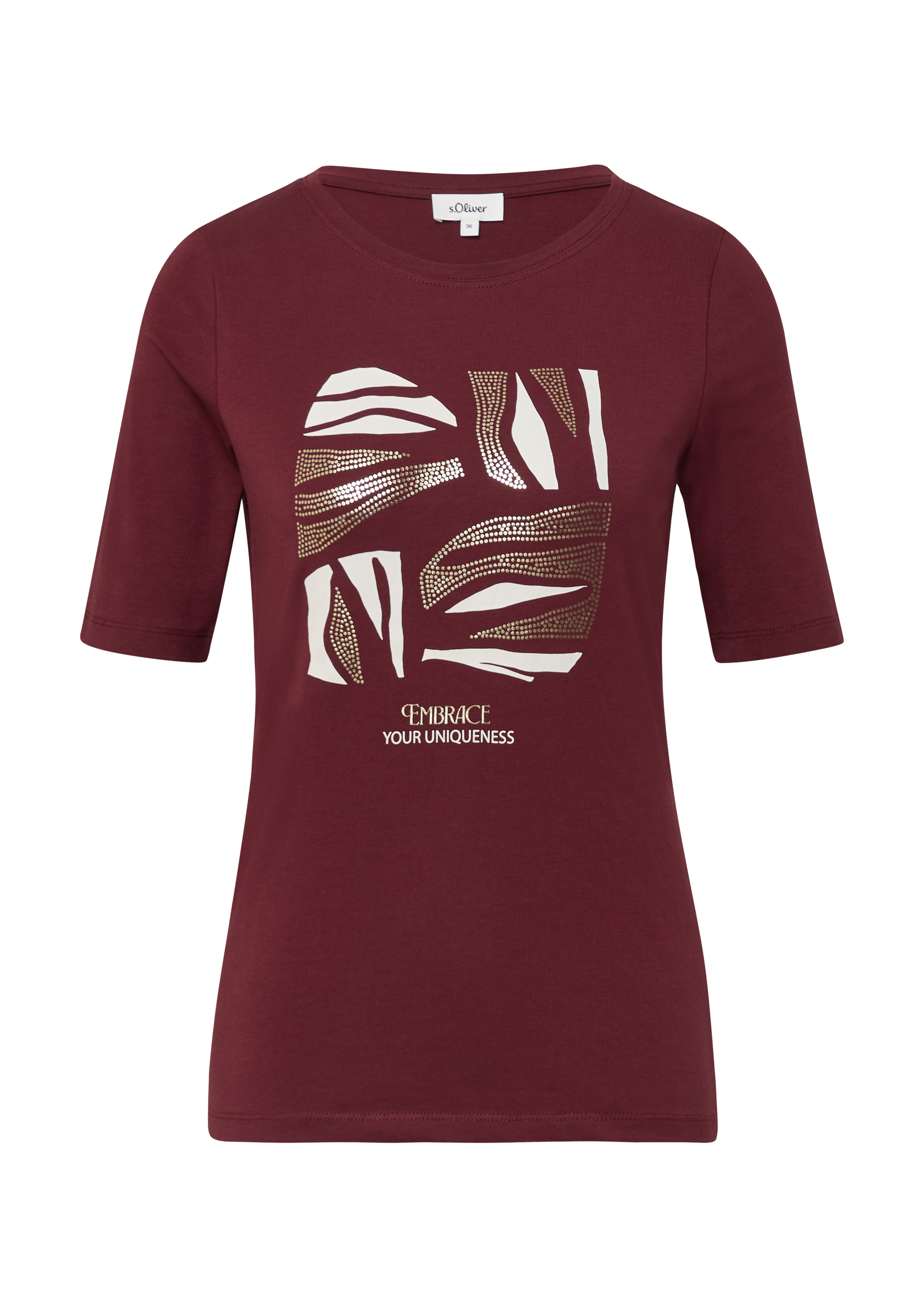 Jersey T-shirt in een slim fit met print op de voorkant