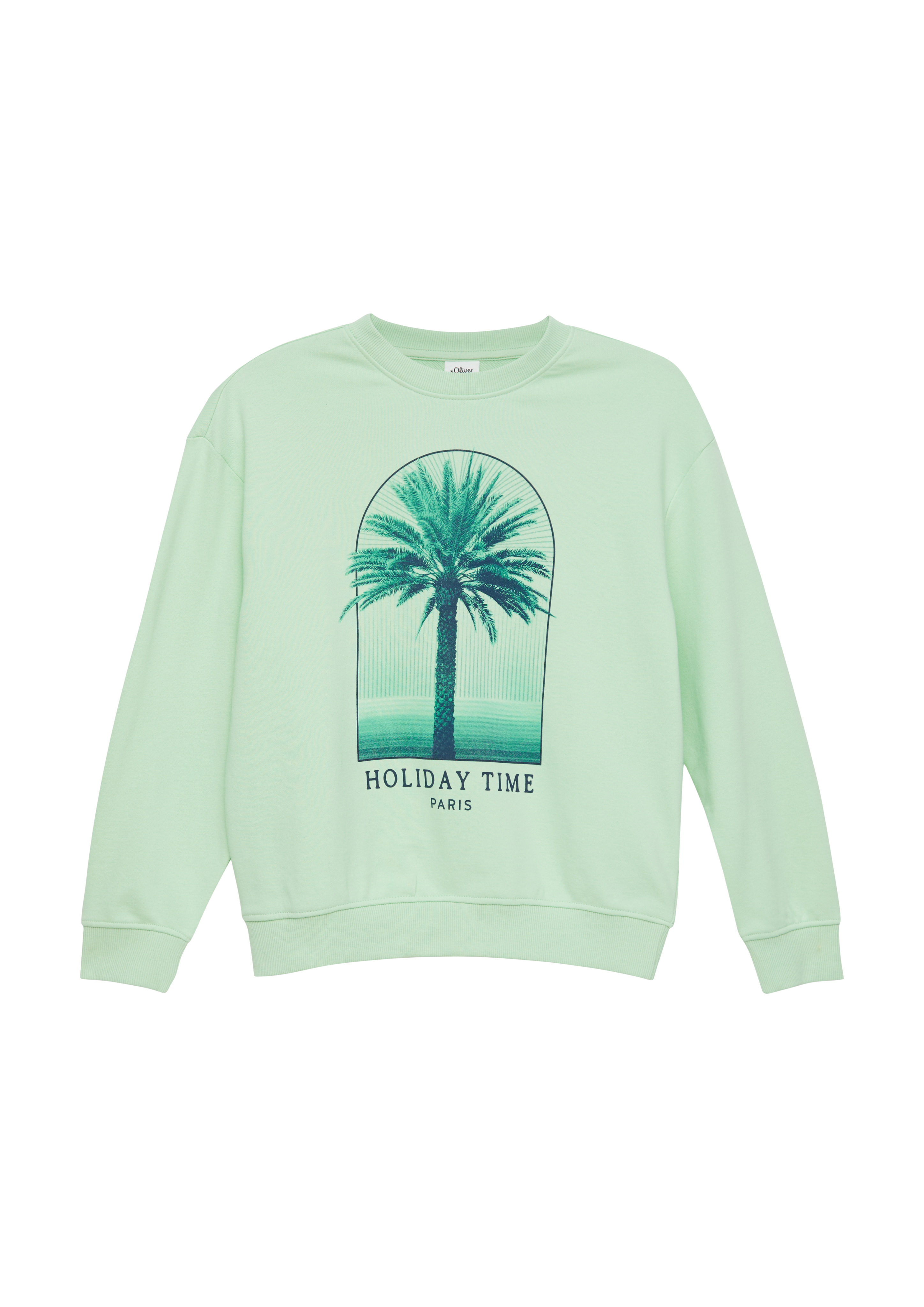 s.Oliver - Oversize-Sweatshirt mit Frontprint, Mädchen, türkis