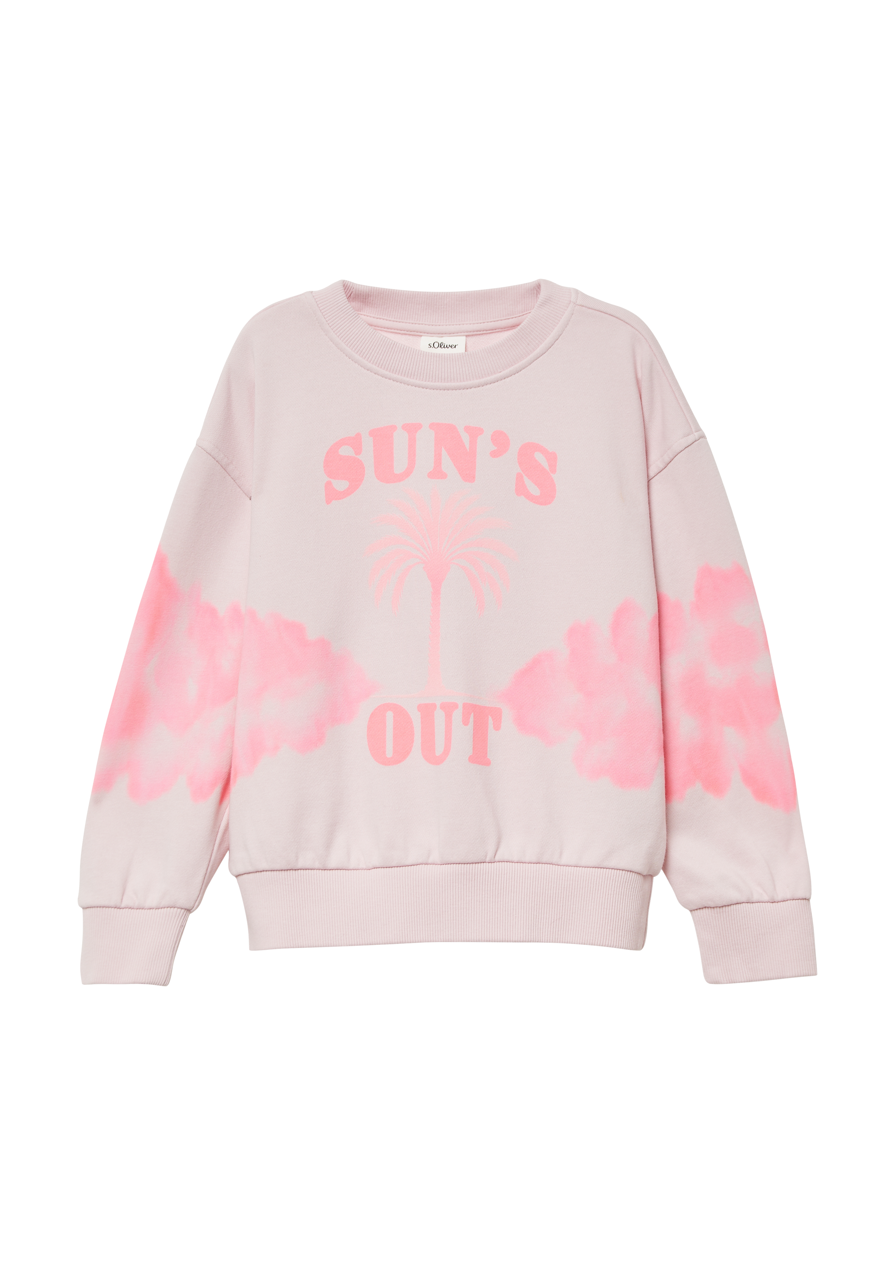 s.Oliver - Oversized-Sweatshirt mit Batik-Effekt, Mädchen, Rosa