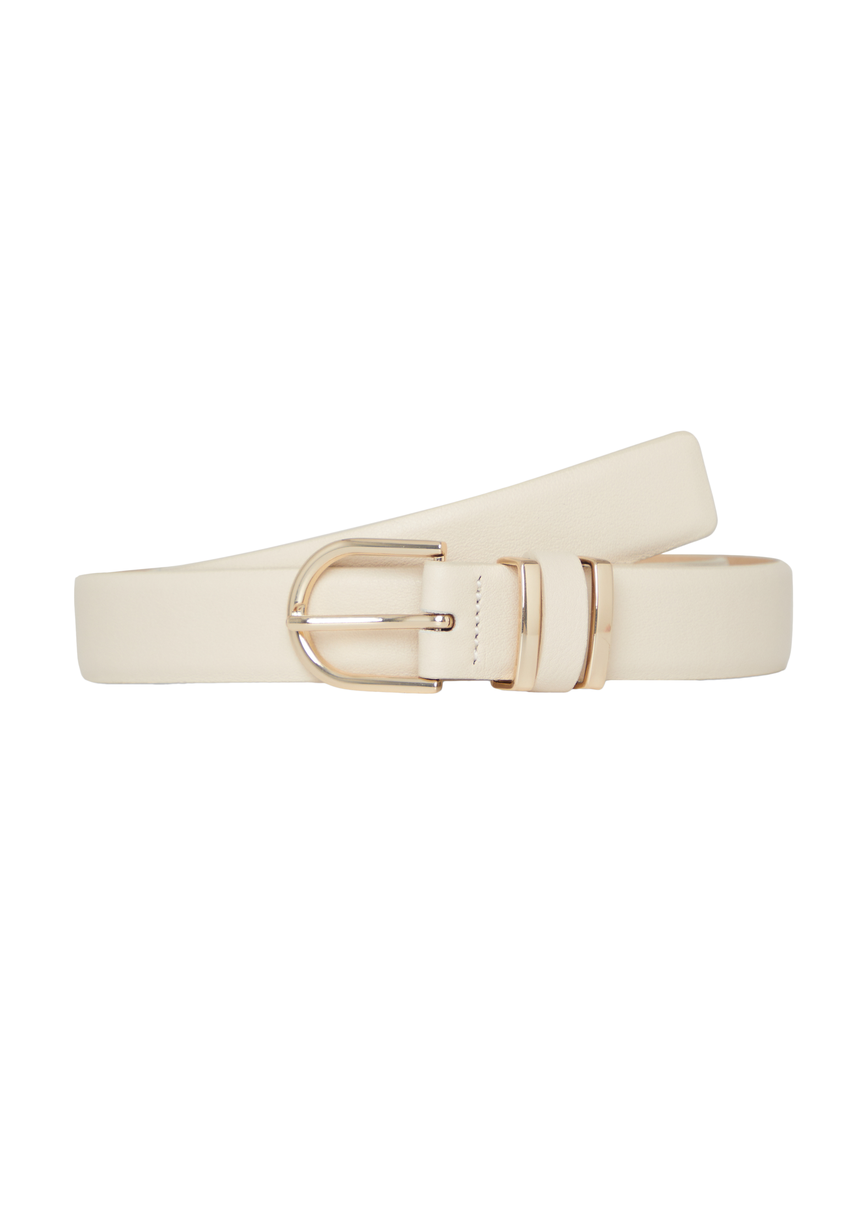 s.Oliver - Ledergürtel mit Dornschließe, Damen, creme