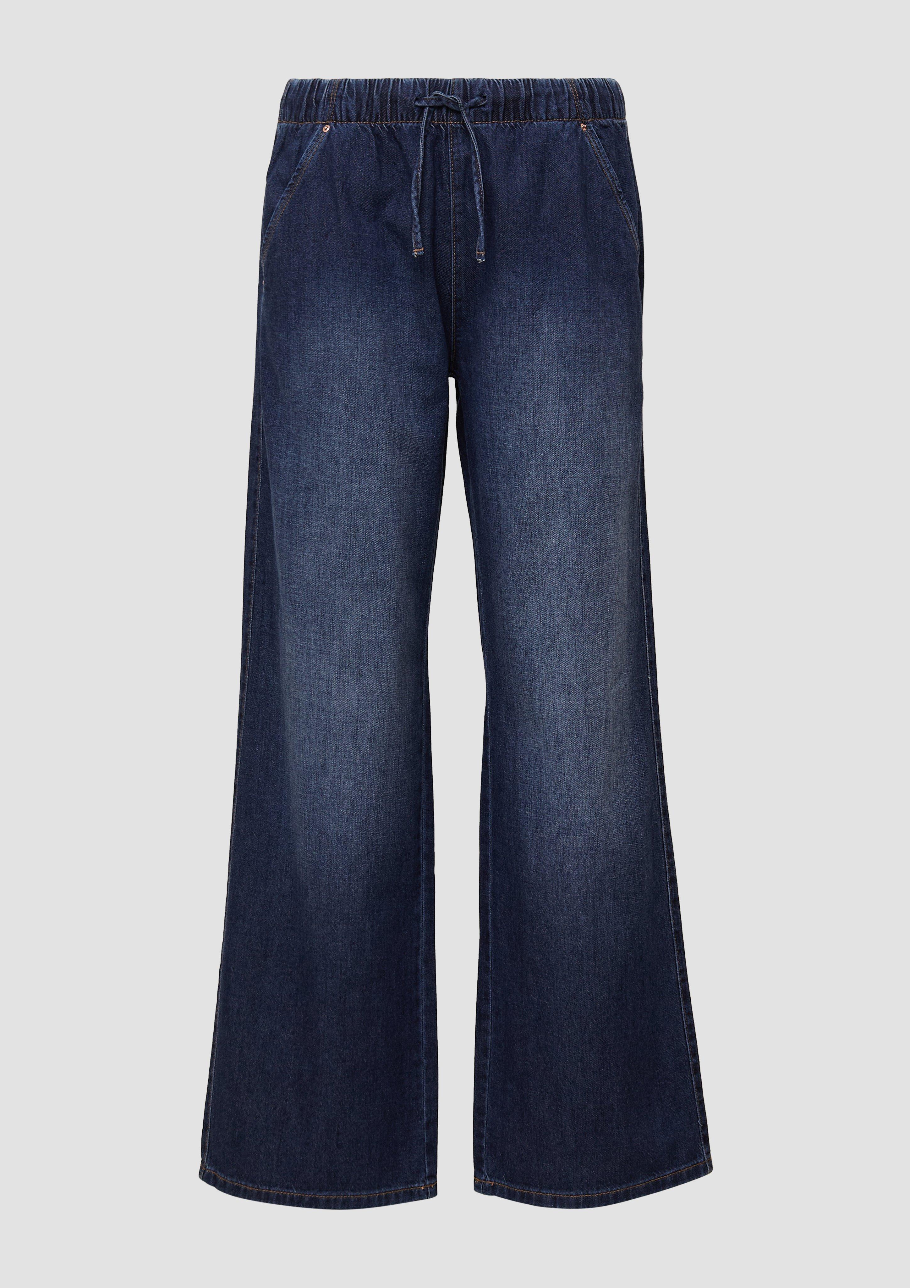 QS - Jeans / Comfort Fit / Mid Rise / Wide Leg / Sommerdenim | QS x Sarah & Tini, Damen, blau