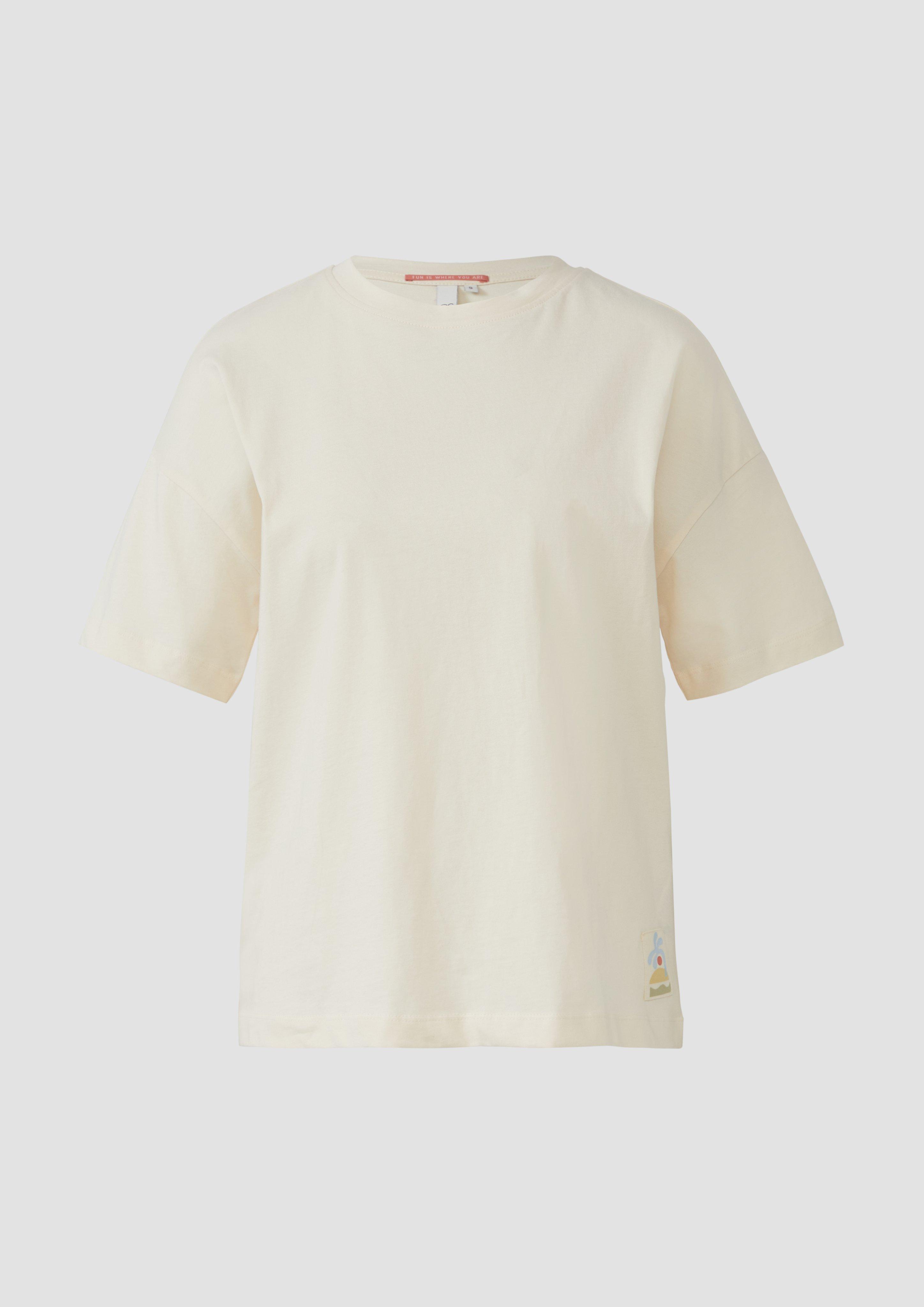 QS - Uni-Shirt im Loose Fit, Damen, Beige