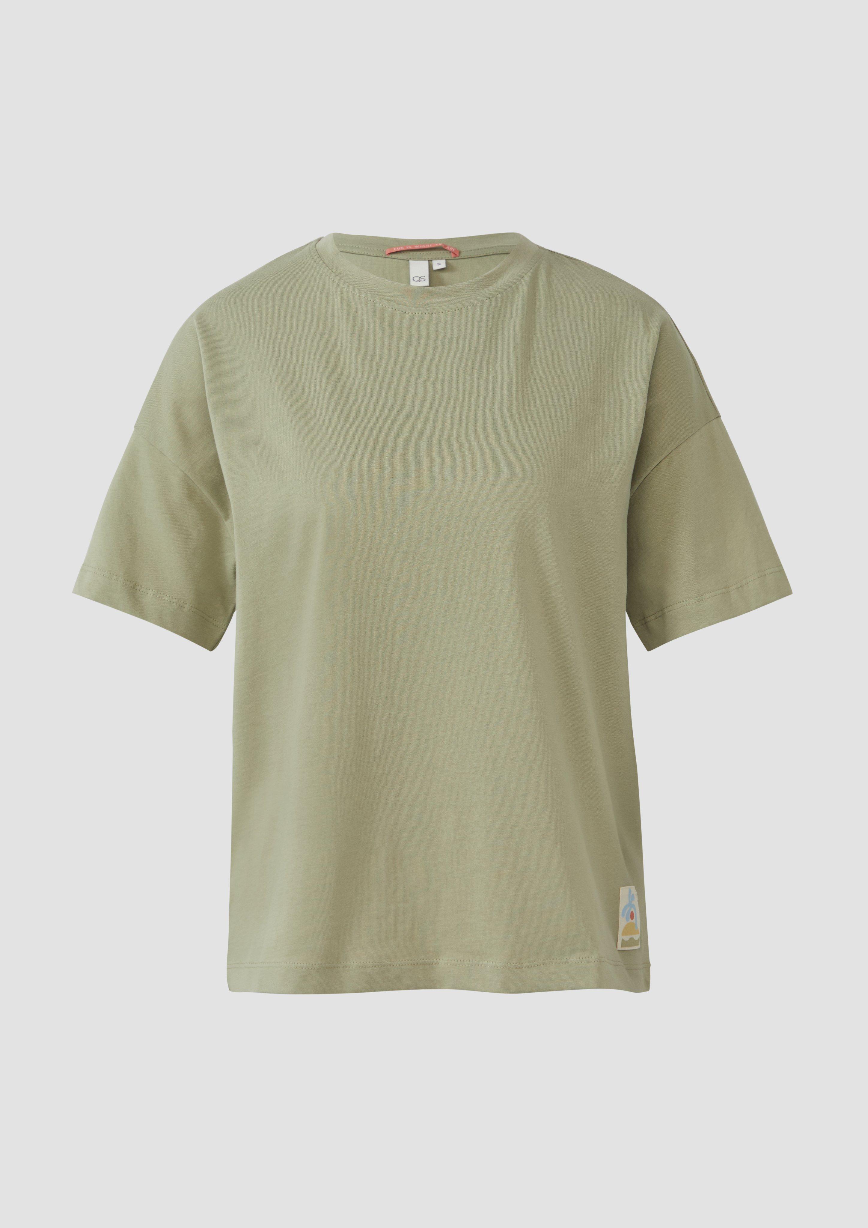 QS - Uni-Shirt im Loose Fit, Damen, Grün