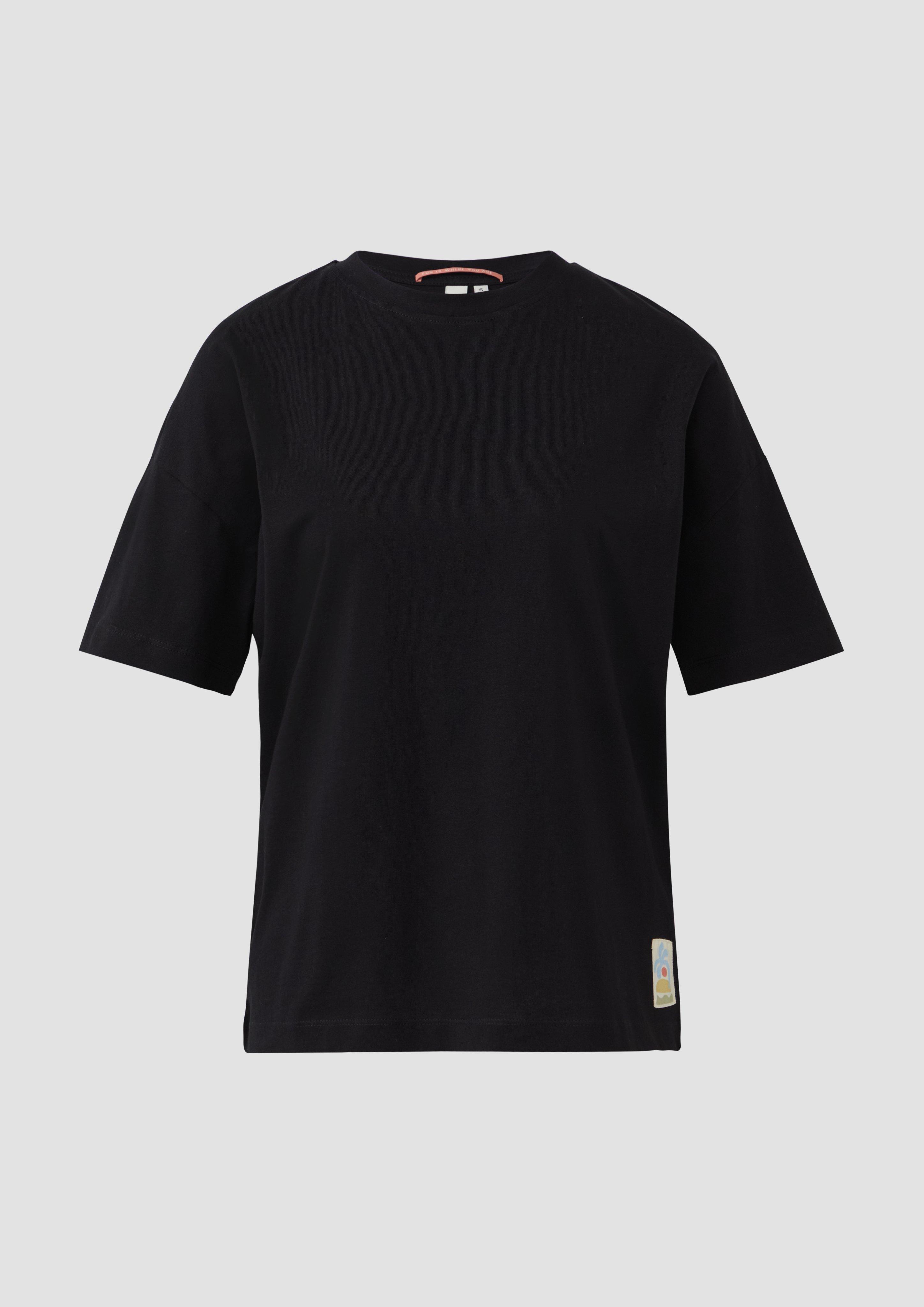 QS - Uni-Shirt im Loose Fit, Damen, schwarz