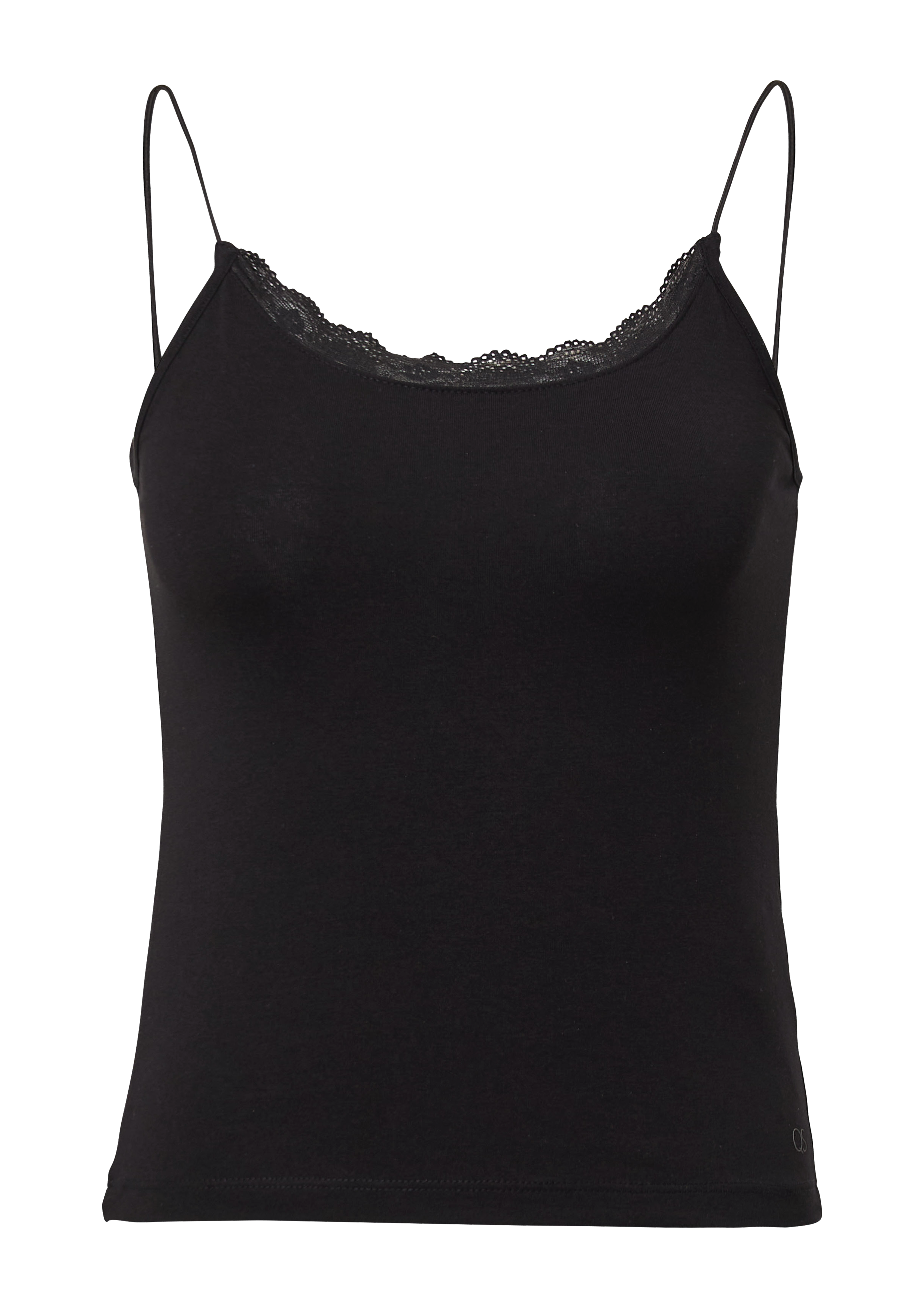 Strappy top with lace details - Black | s.Oliver