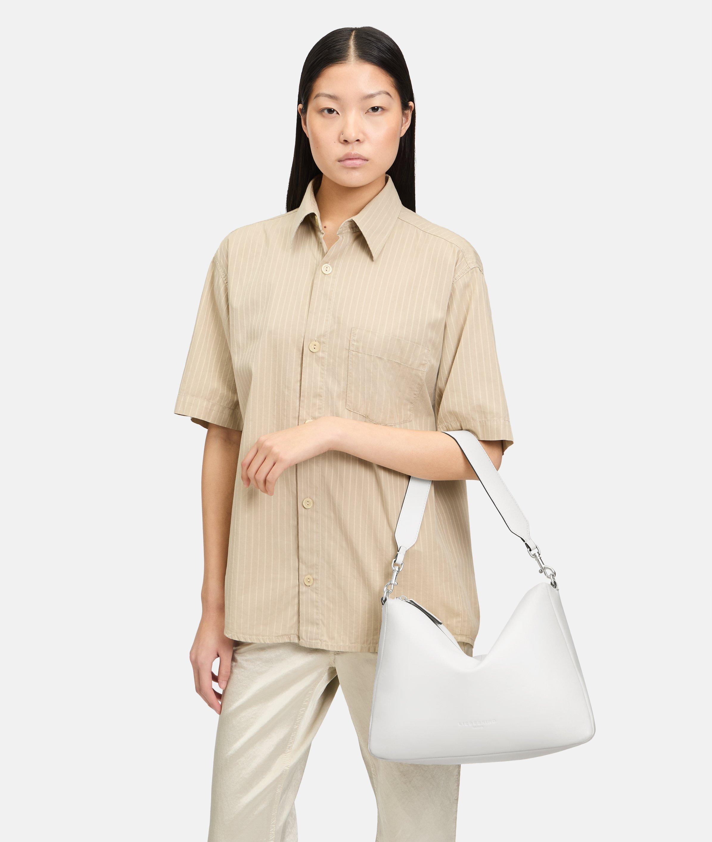 Abelina Hobo M in weiß, schwarz, olive & braun