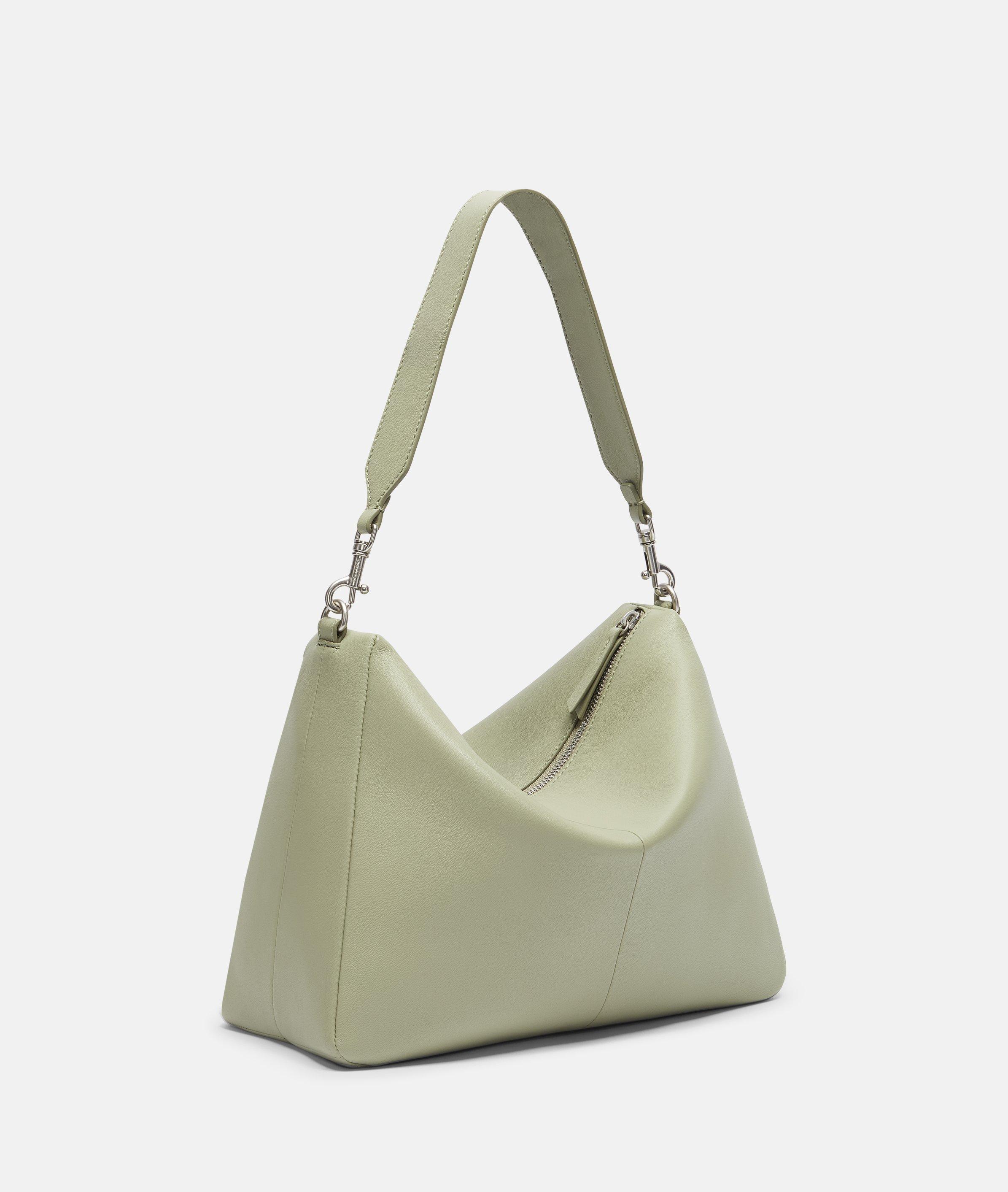 Thumbnail - Liebeskind Berlin - Geräumige Hobo-Bag aus Schafsleder -  Grün