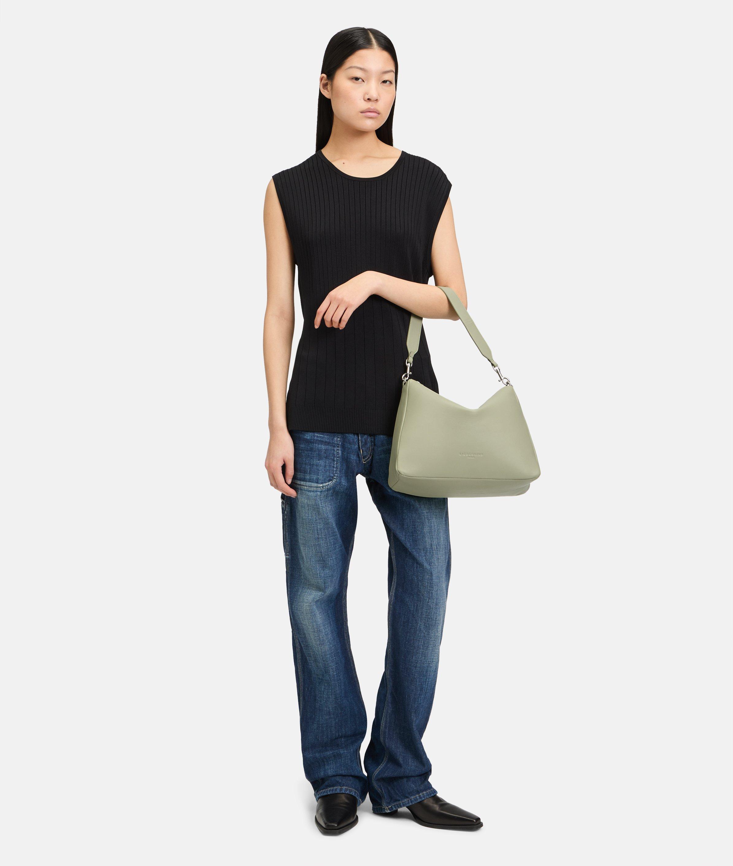 Abelina Hobo M in olive, weiß, schwarz & braun