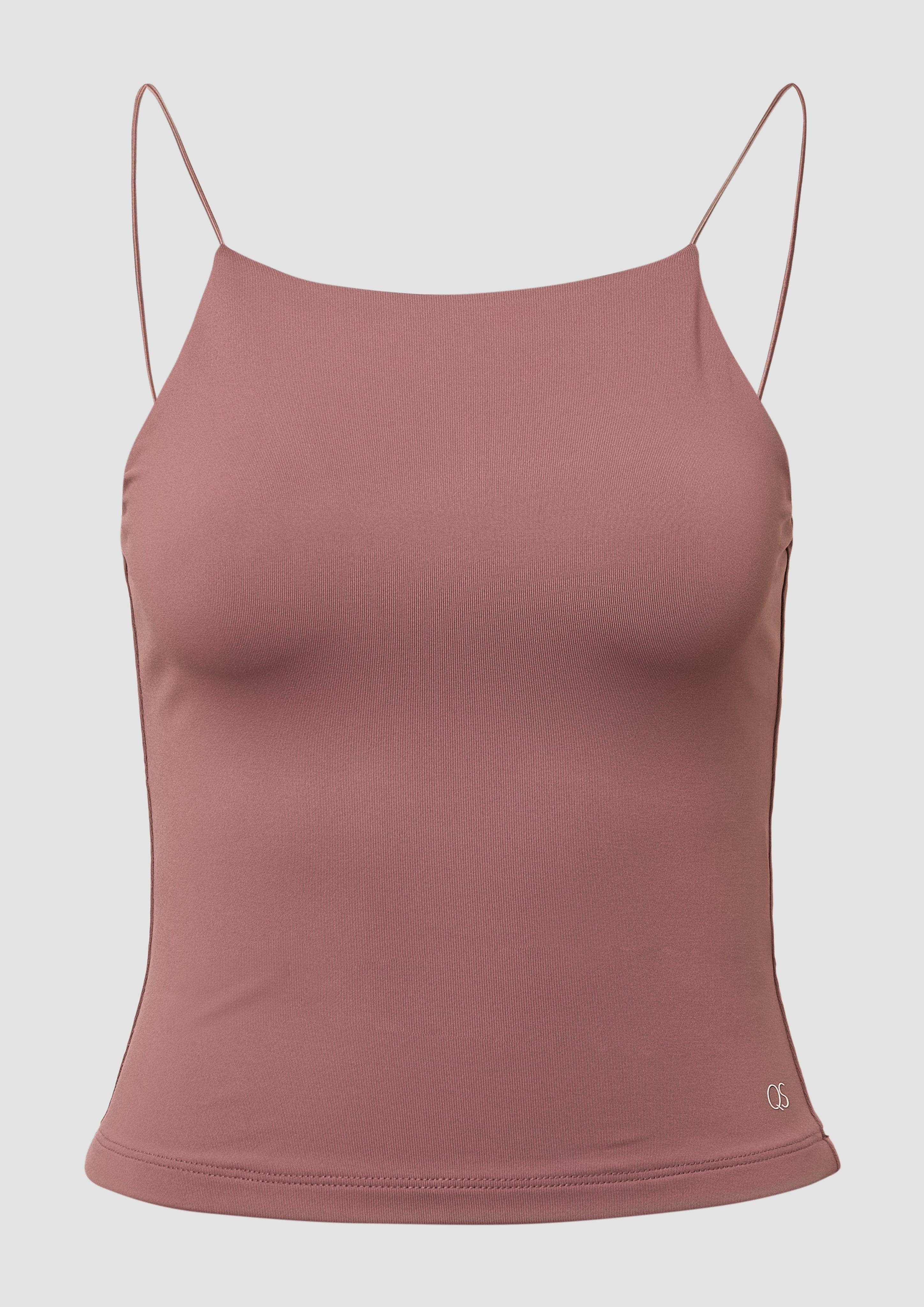 QS - Verkürzest Spaghettiträgertrop, Damen, Rosa