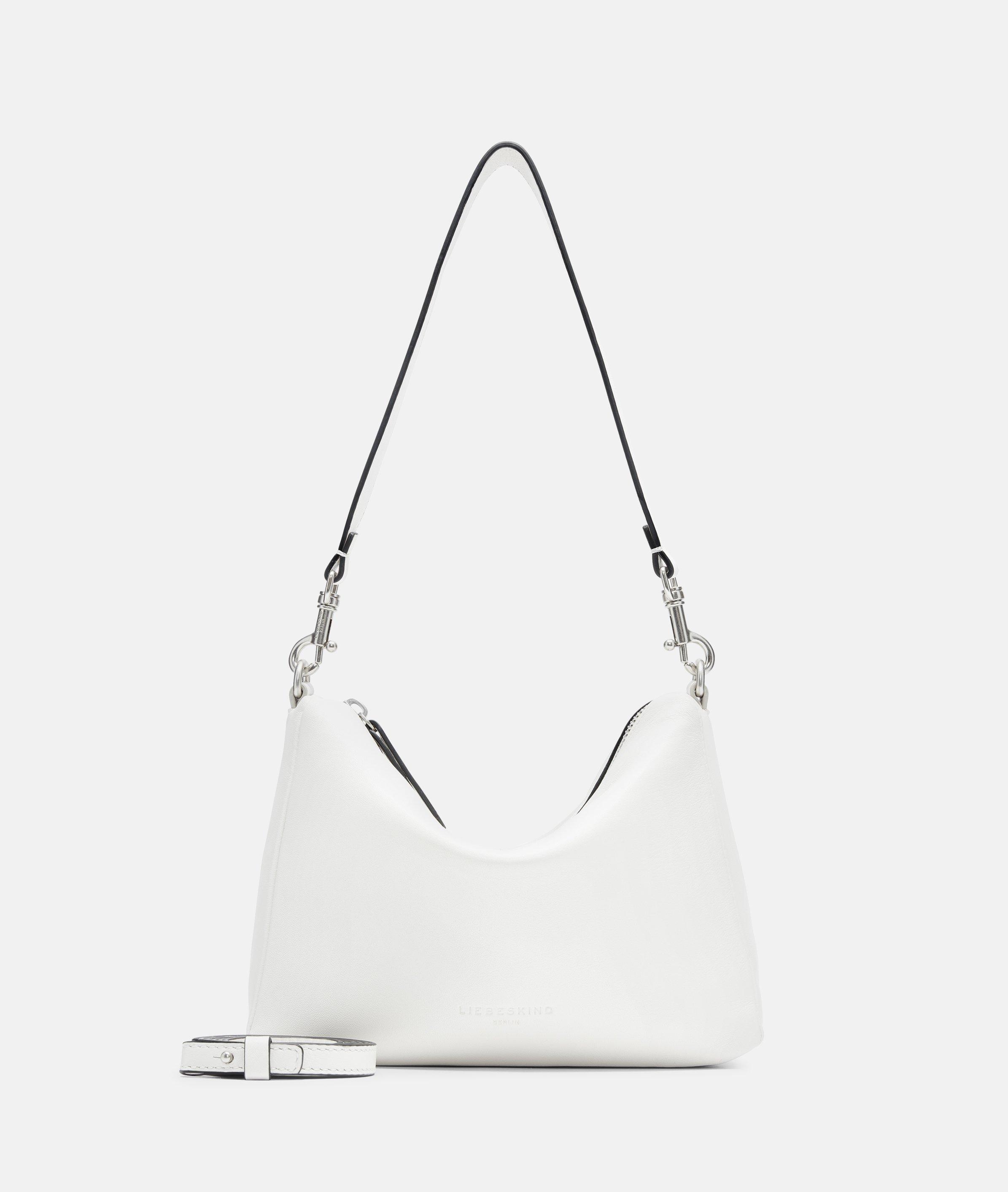 Liebeskind Berlin - Handliche Crossbody-Bag aus Schafsleder -  weiß