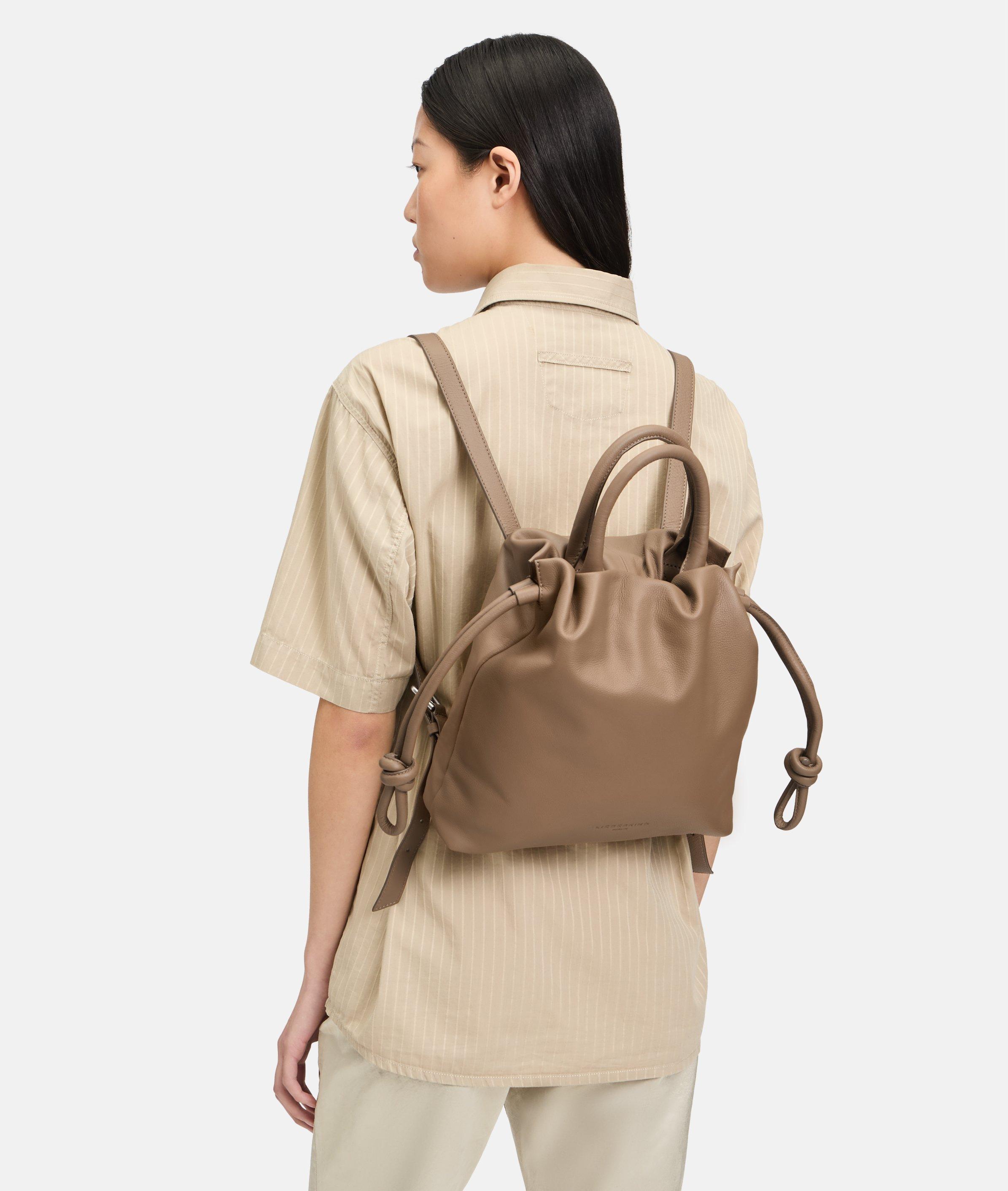 Jillian rugzak S in bruin & olijfgroen