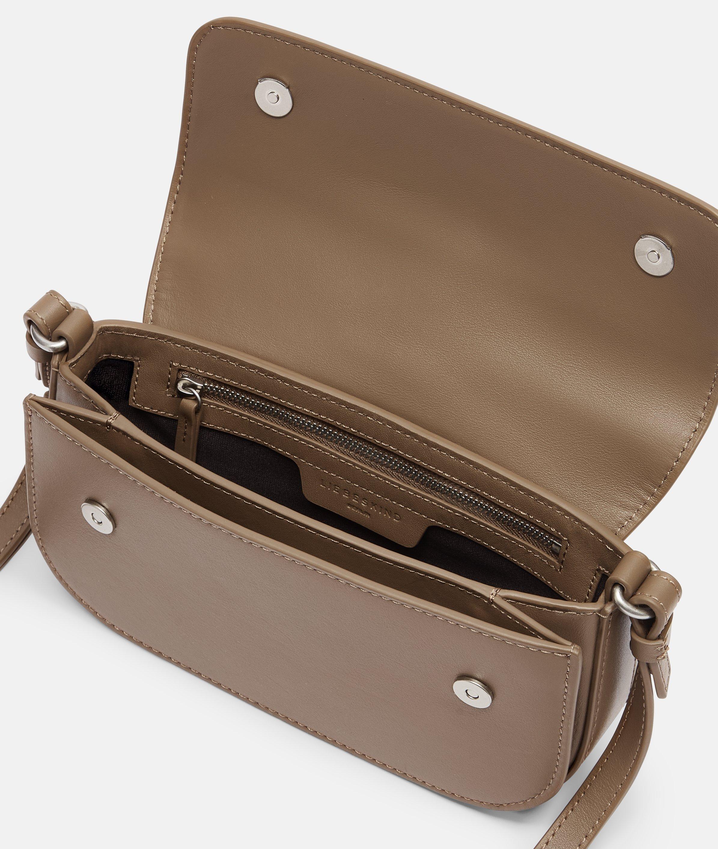 Crossbody in bruin, zwart & wit