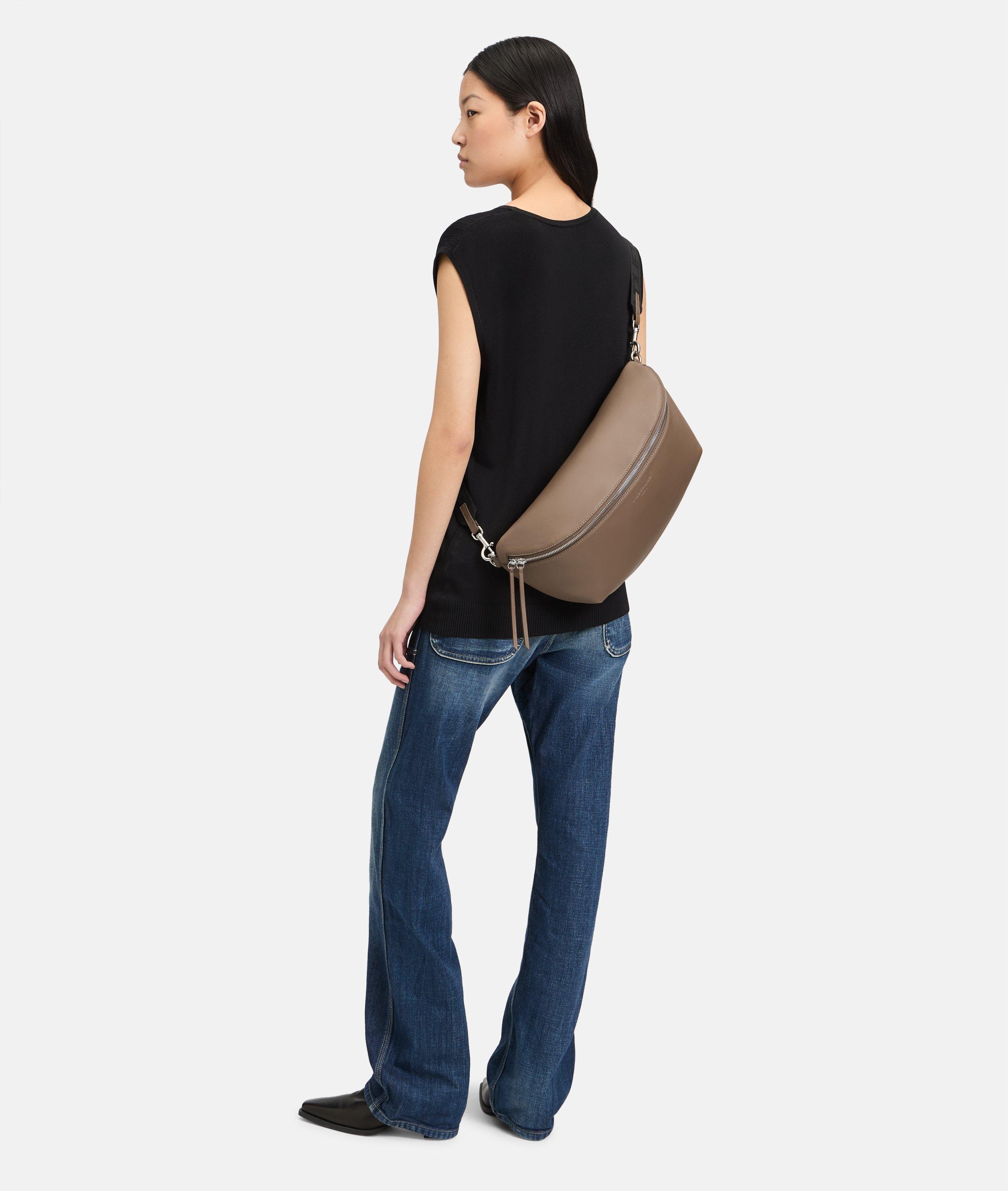 Belt-Bag in bruin & olijfgroen