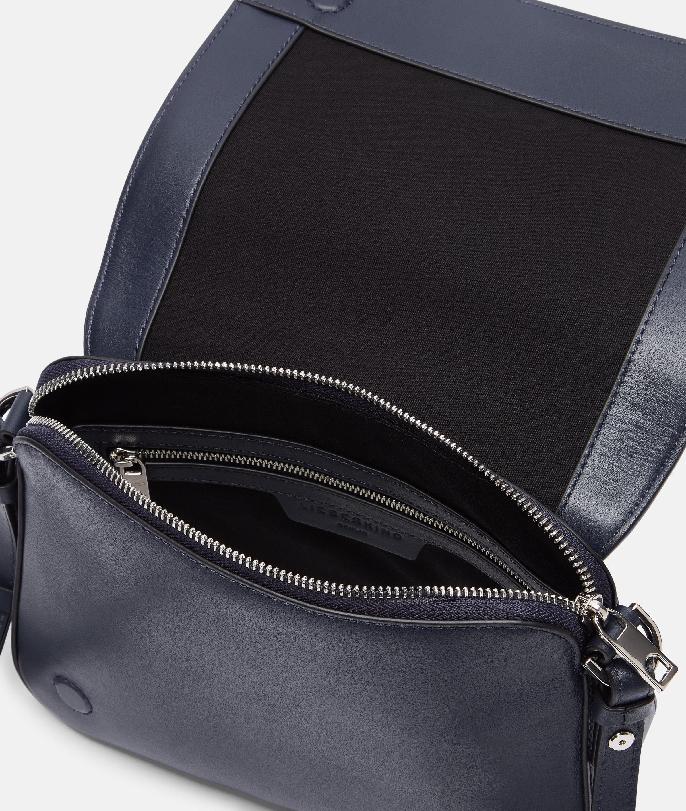 Crossbody in blauw, petrol, rood & zwart