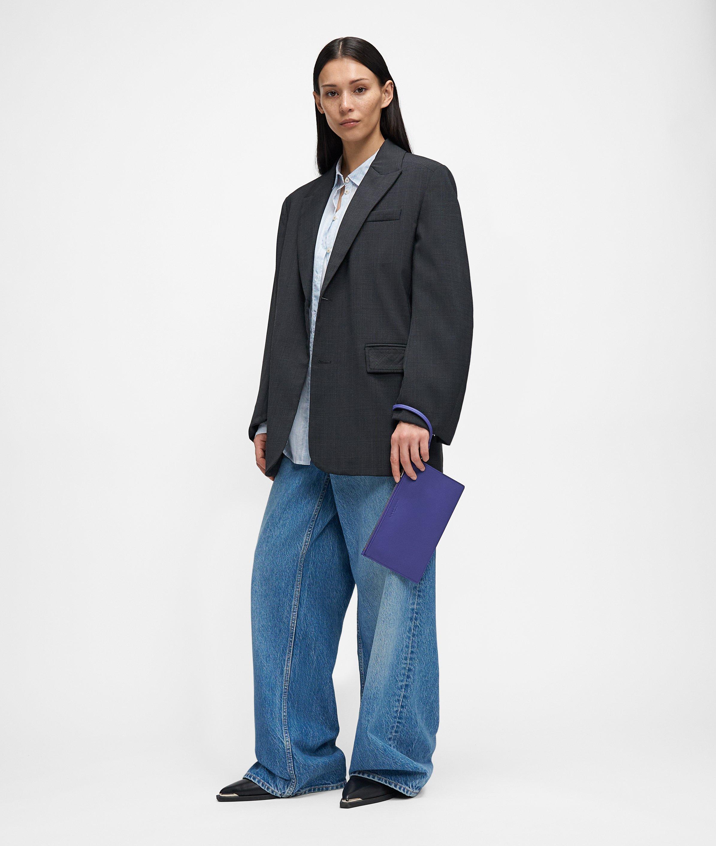 Buidel M in paars, zwart, petrol & bruin