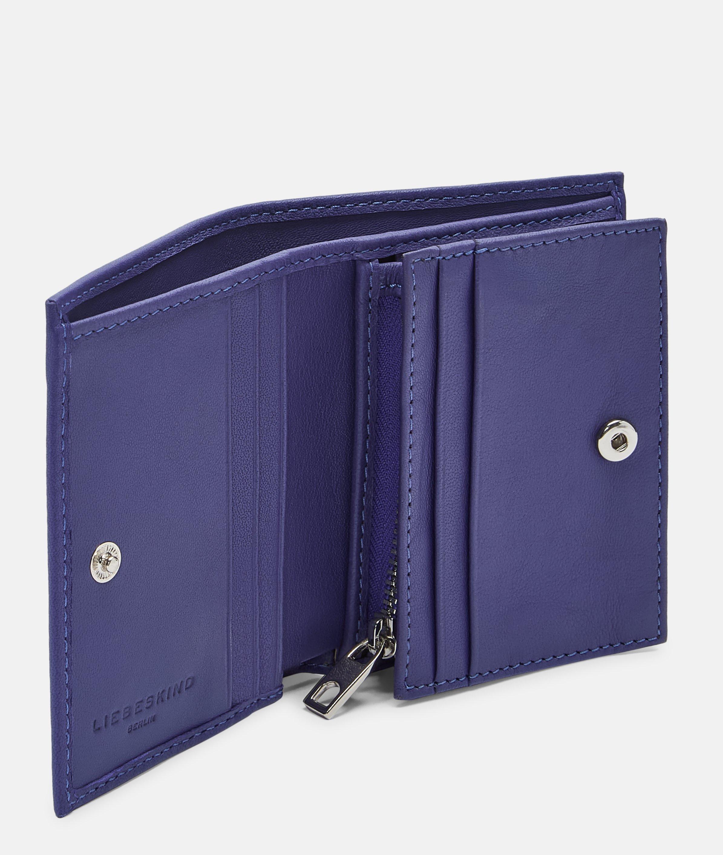 Emilia Geldbörse S in lila, braun, braun, petrol & schwarz