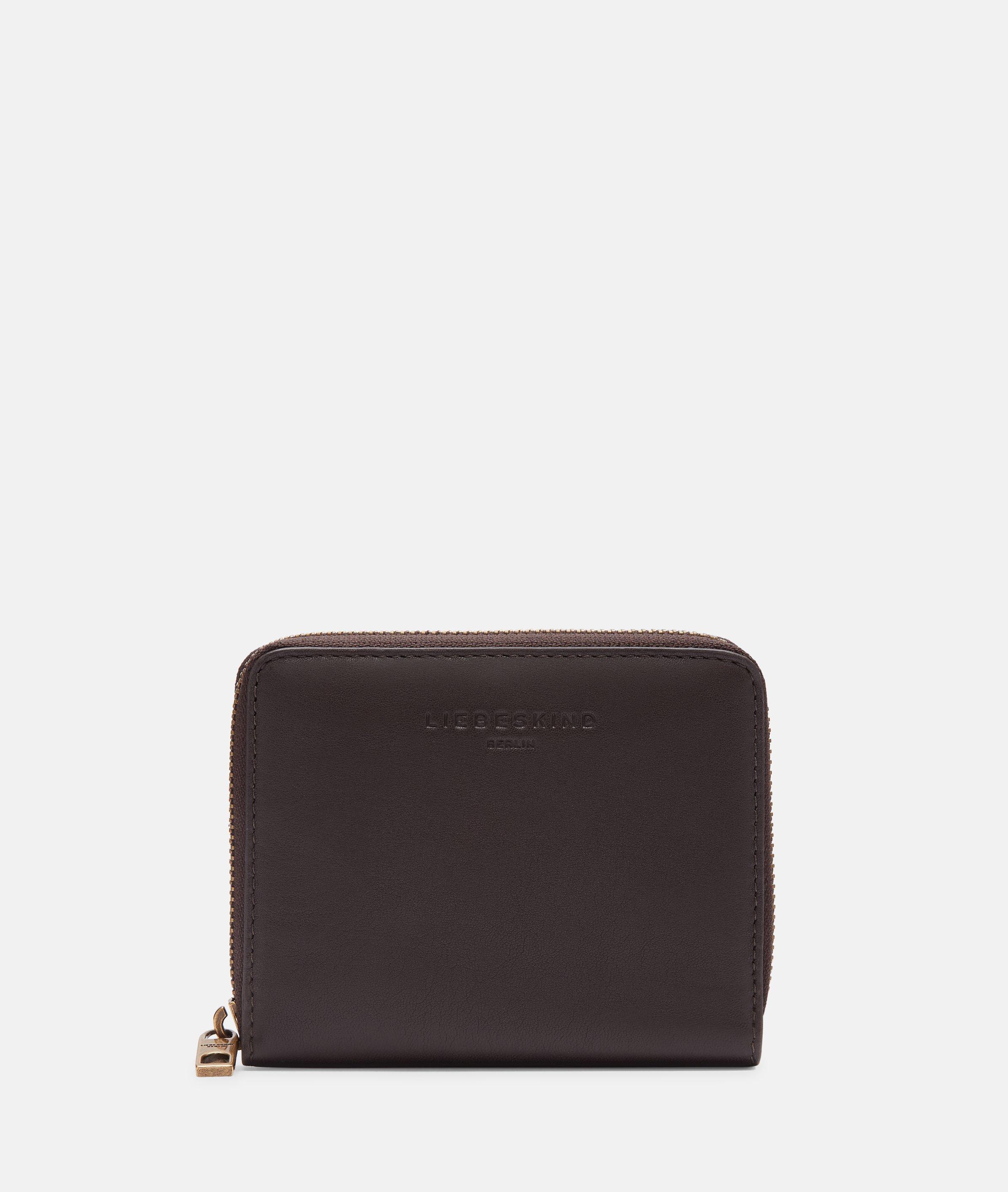 Conny portemonnee M in bruin, petrol, bruin & paars