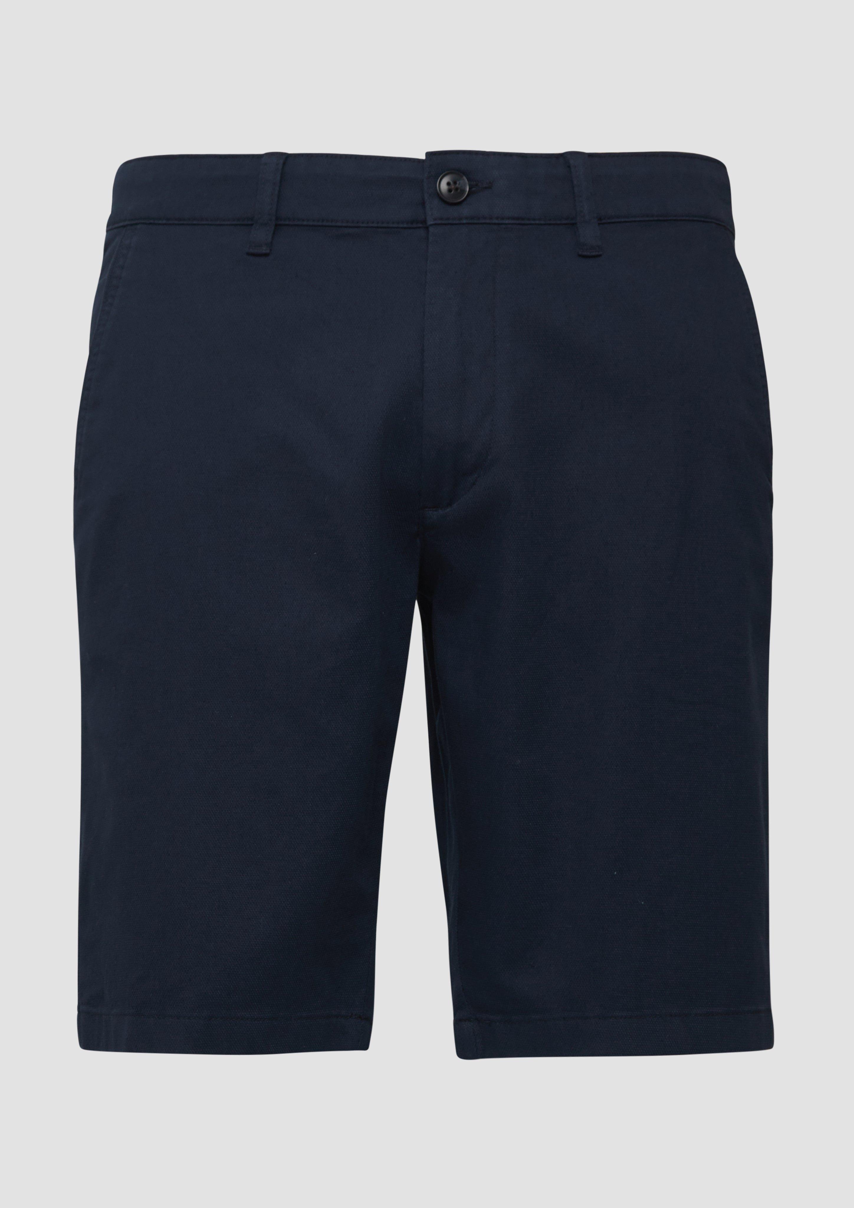 s.Oliver - Austin: Strukturierte Bermuda im Slim Fit, Herren, blau