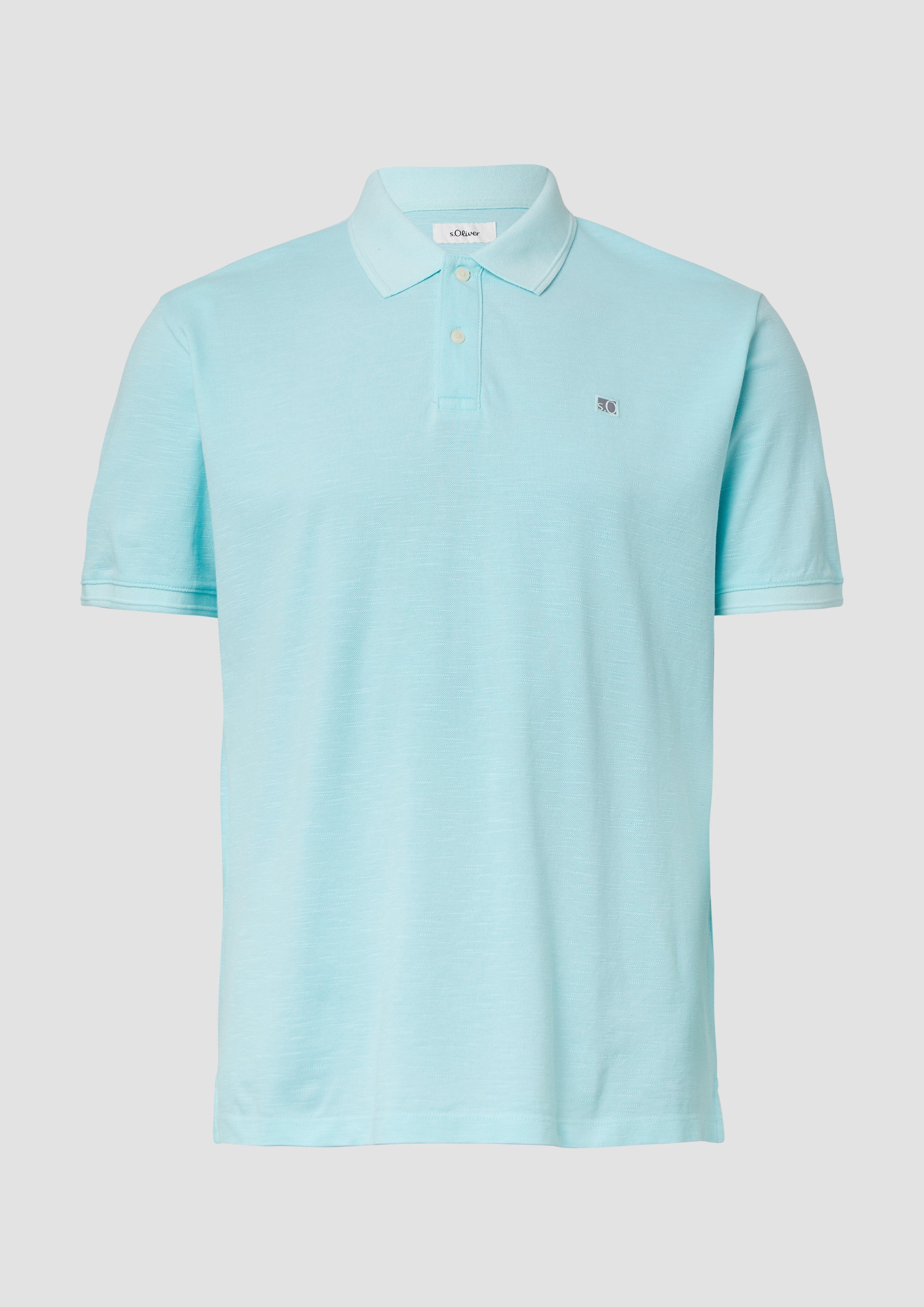 s.Oliver - Poloshirt mit kleinem Labelpatch, Herren, türkis