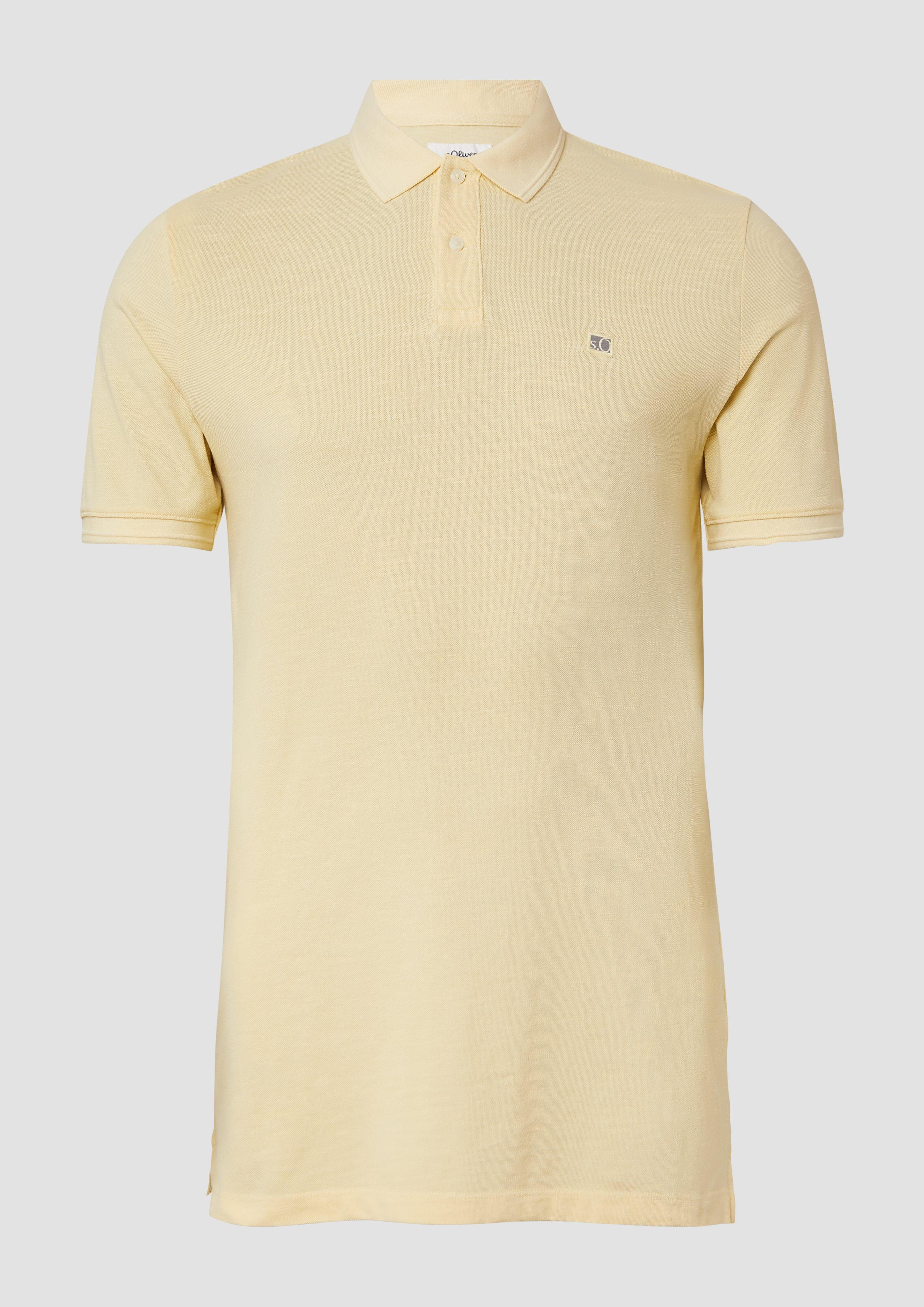 s.Oliver - Poloshirt mit kleinem Labelpatch, Herren, gelb