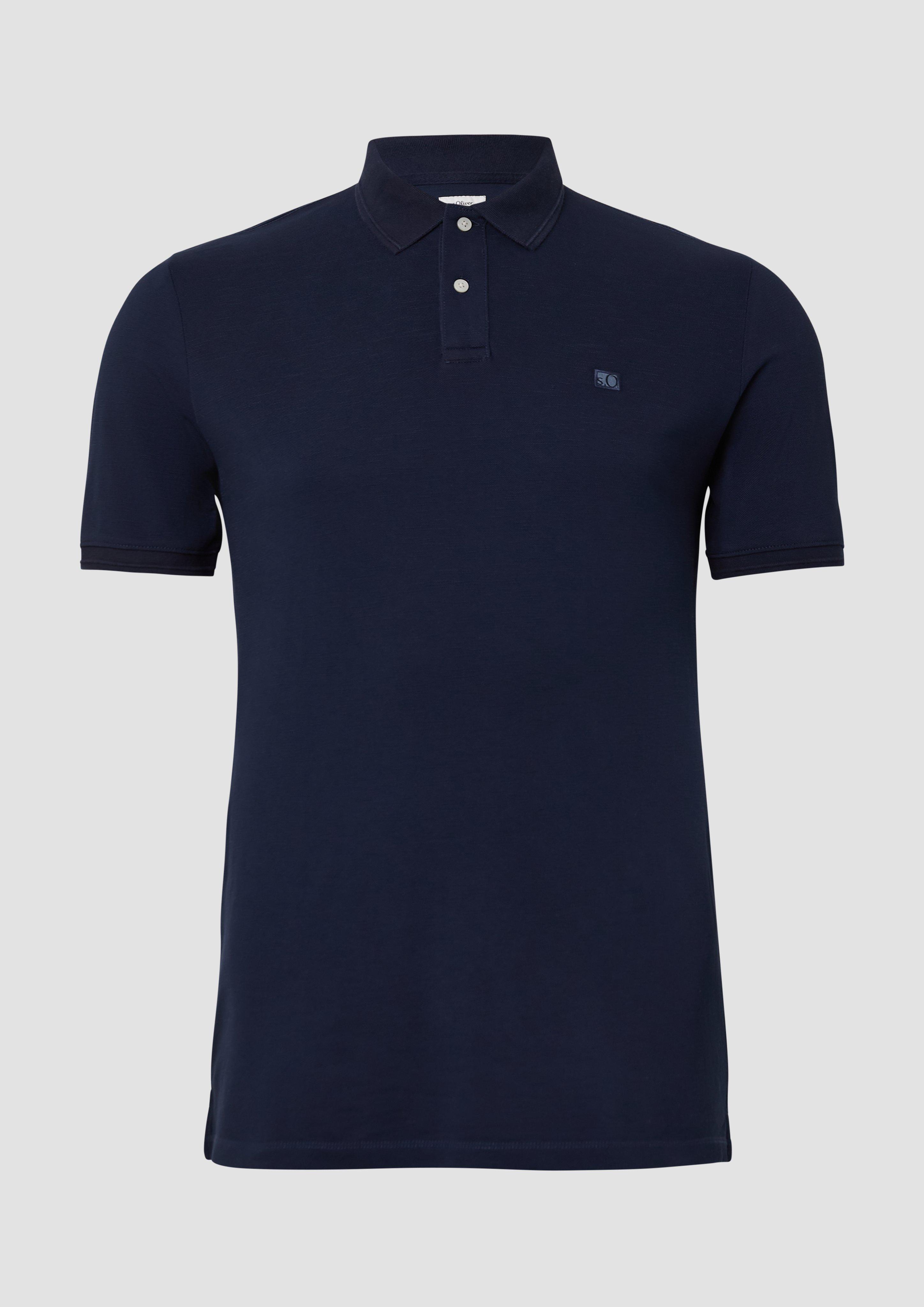 s.Oliver - Poloshirt mit kleinem Labelpatch, Herren, blau