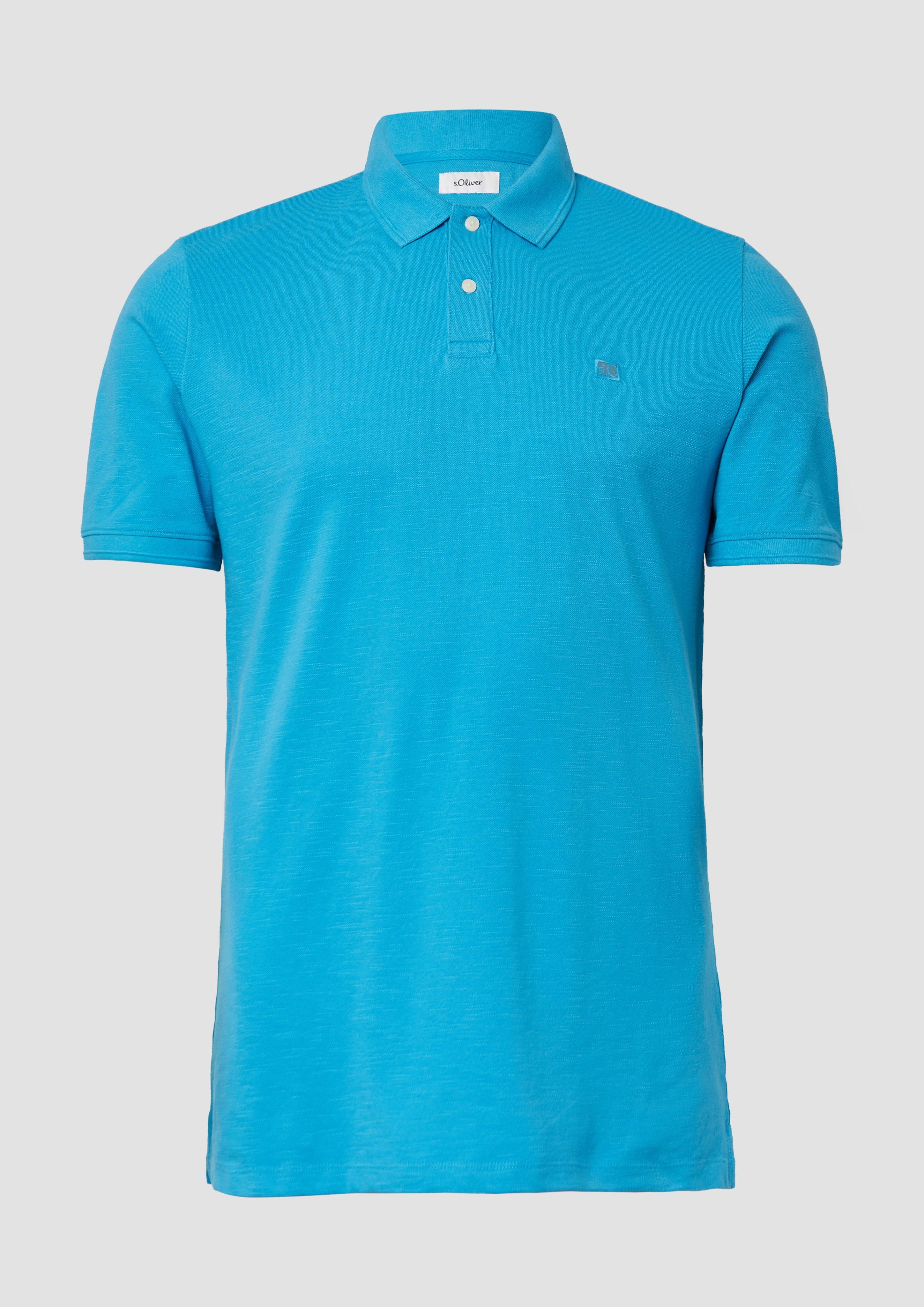 s.Oliver - Poloshirt mit kleinem Labelpatch, Herren, türkis
