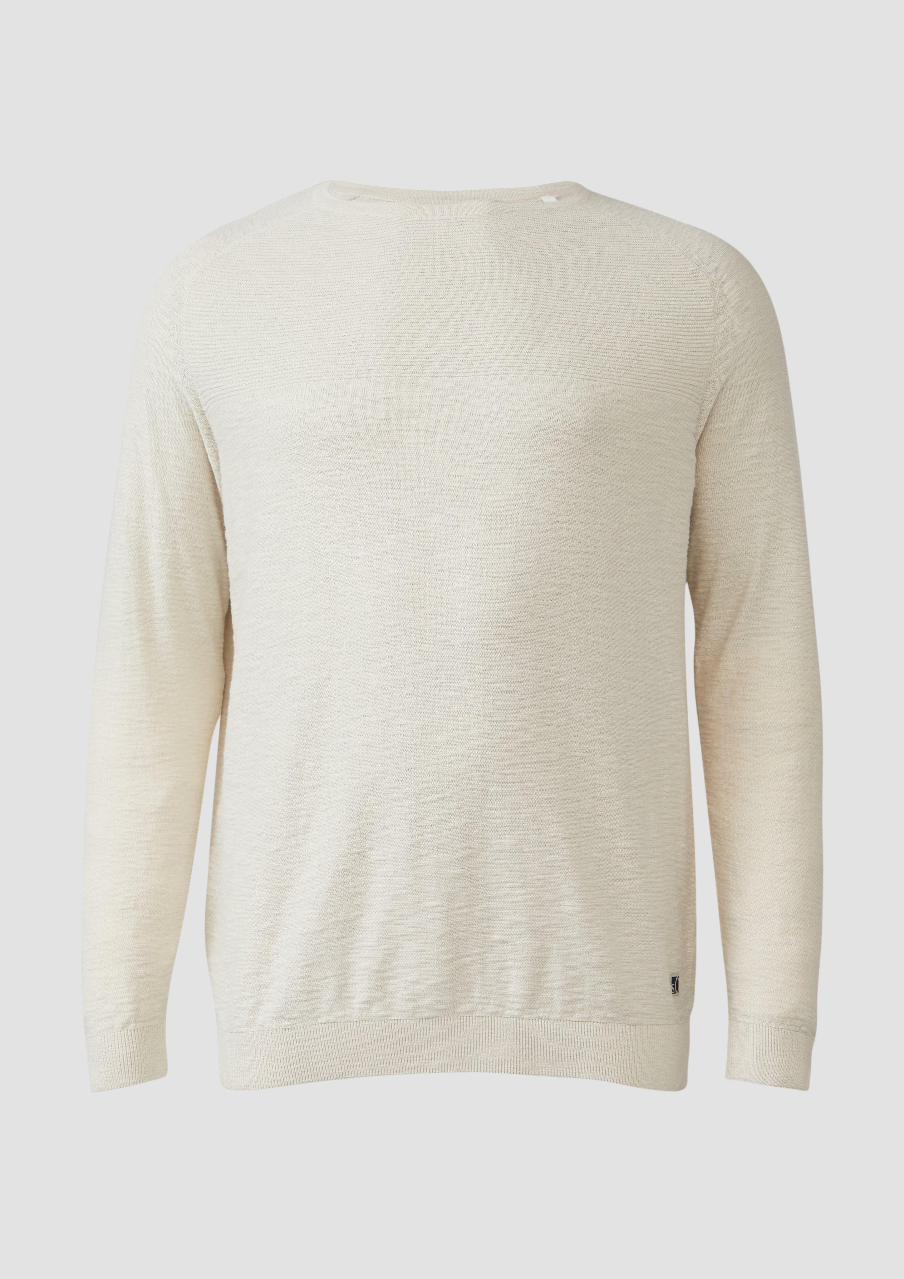 s.Oliver - Baumwoll-Strickpullover im Mustermix, Herren, creme
