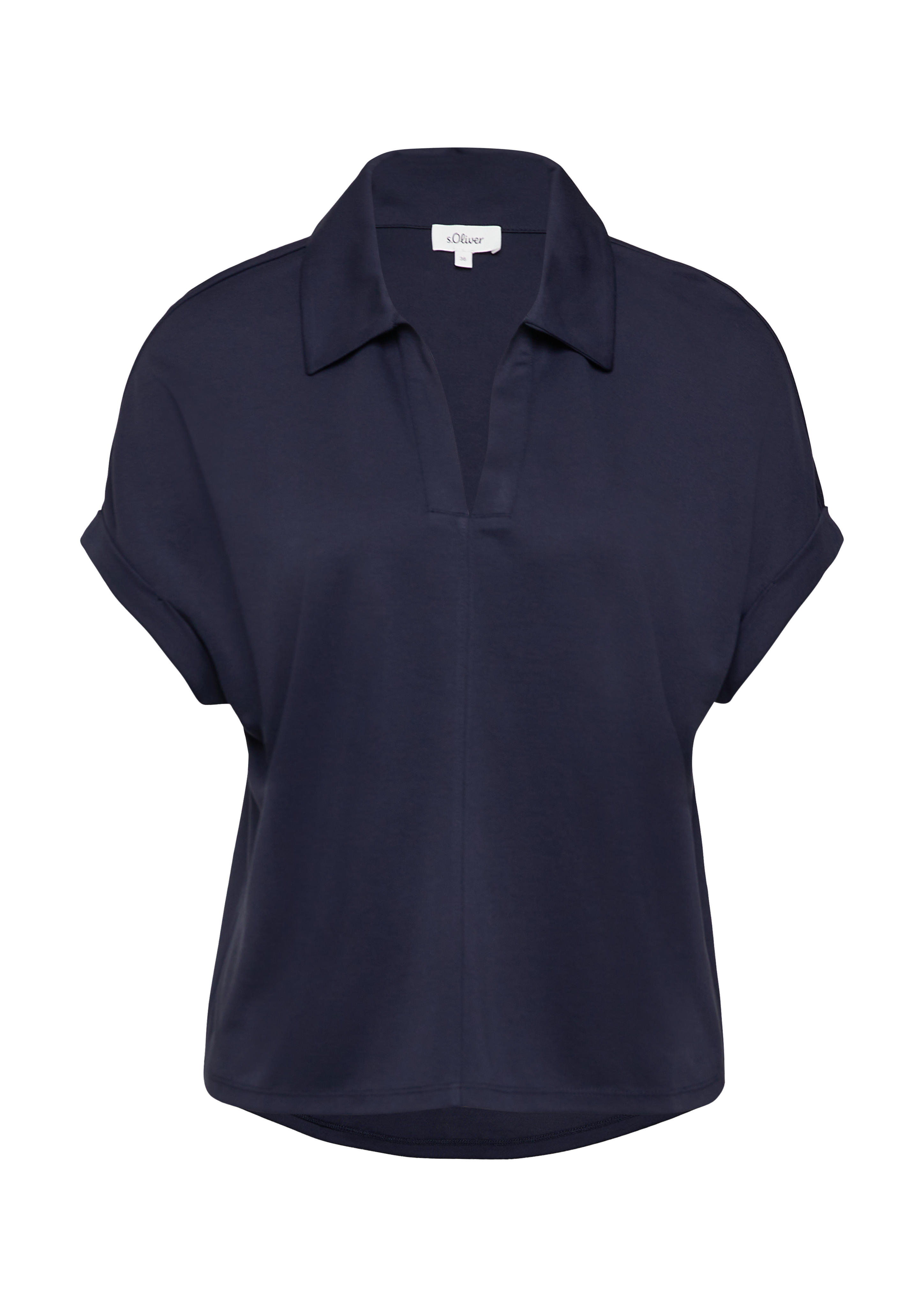 Vloeiend shirt met polokraag