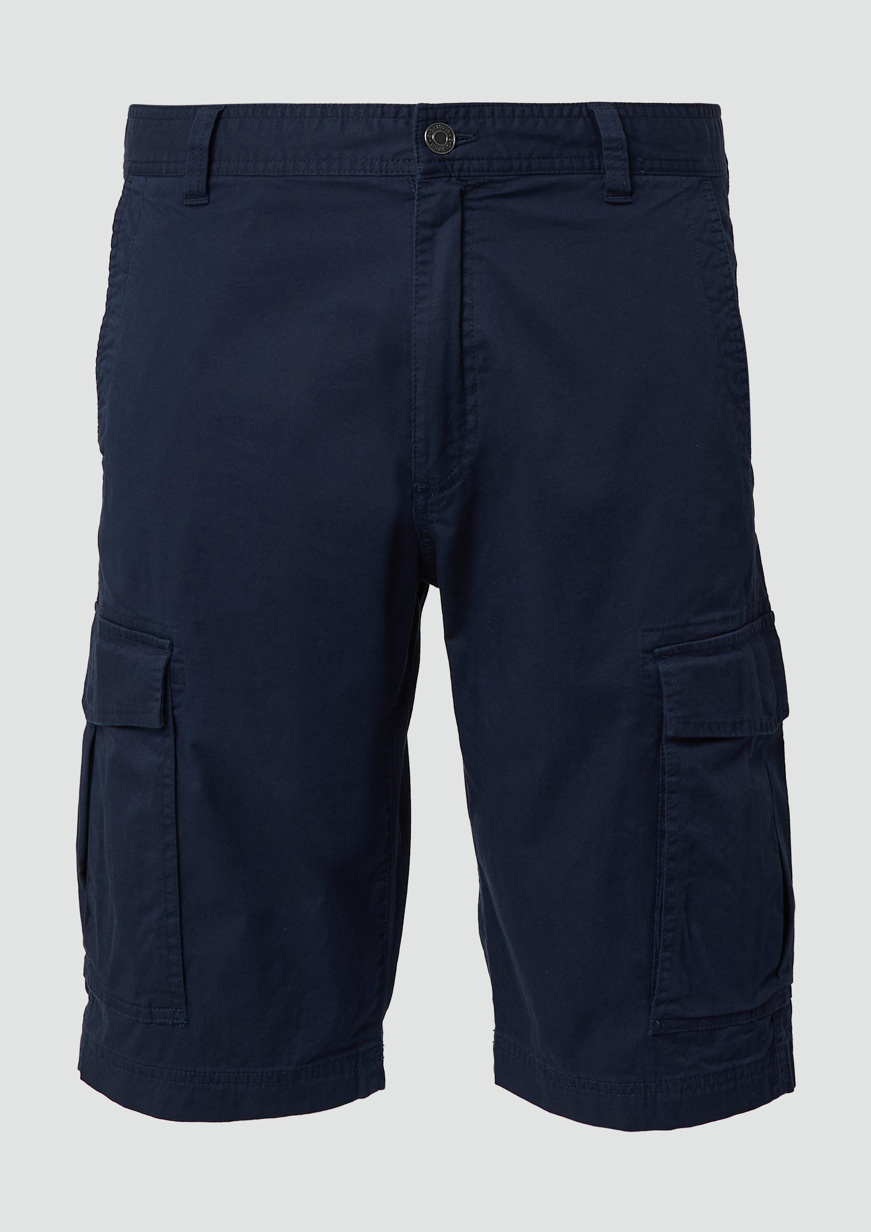 s.Oliver - File: Baumwoll-Bermuda im Relaxed Fit mit Cargotaschen, Herren, blau
