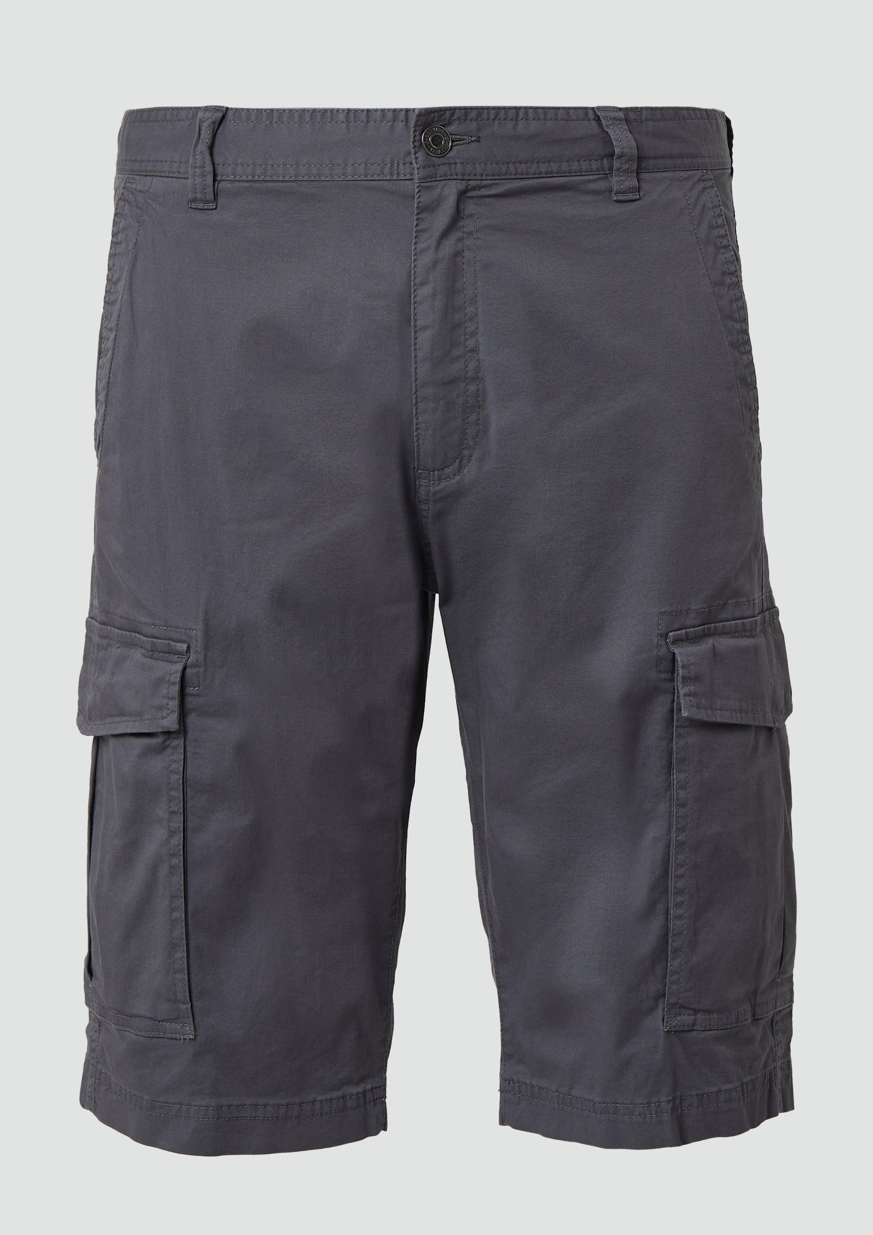 s.Oliver - File: Baumwoll-Bermuda im Relaxed Fit mit Cargotaschen, Herren, grau
