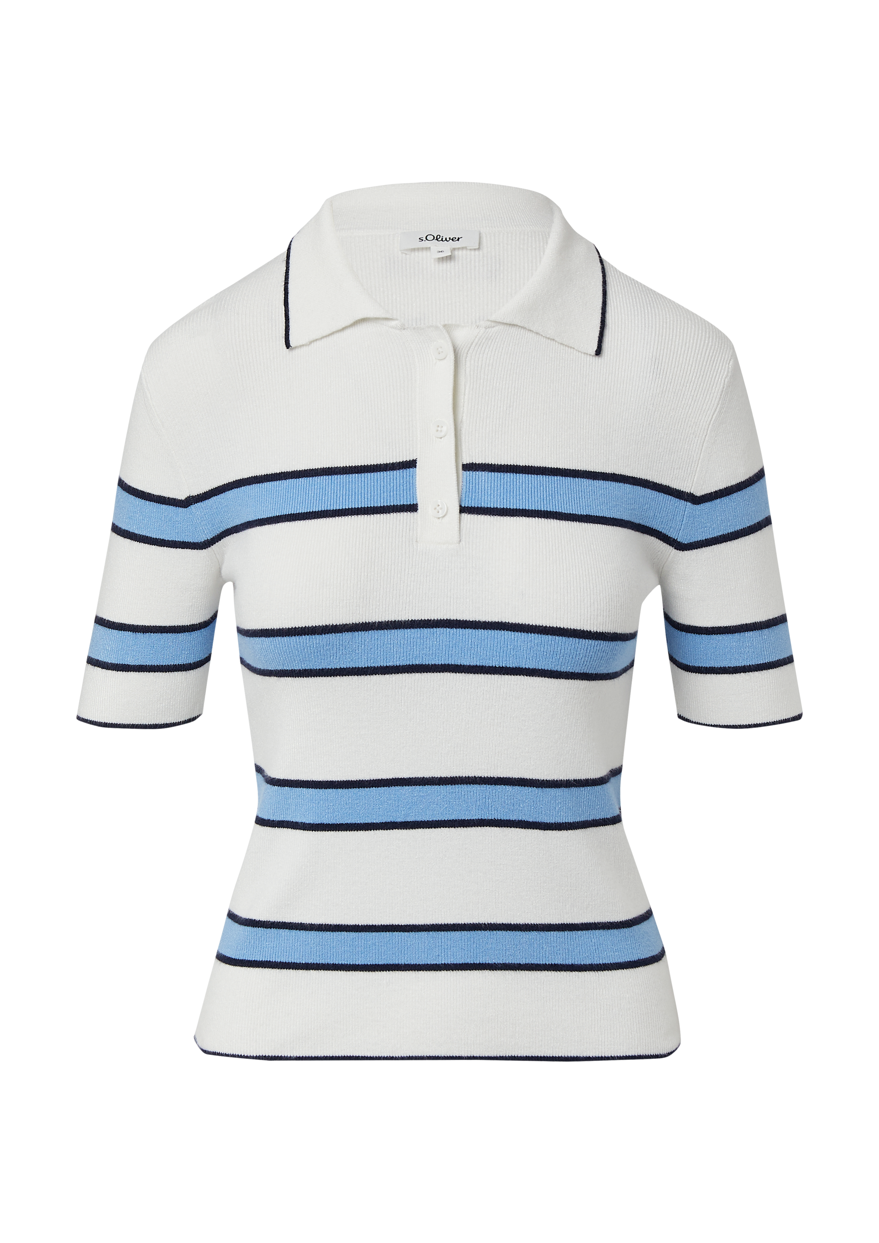 s.Oliver Verkürztes Strick-Polo im Slim Fit 2167976.02X1.40
