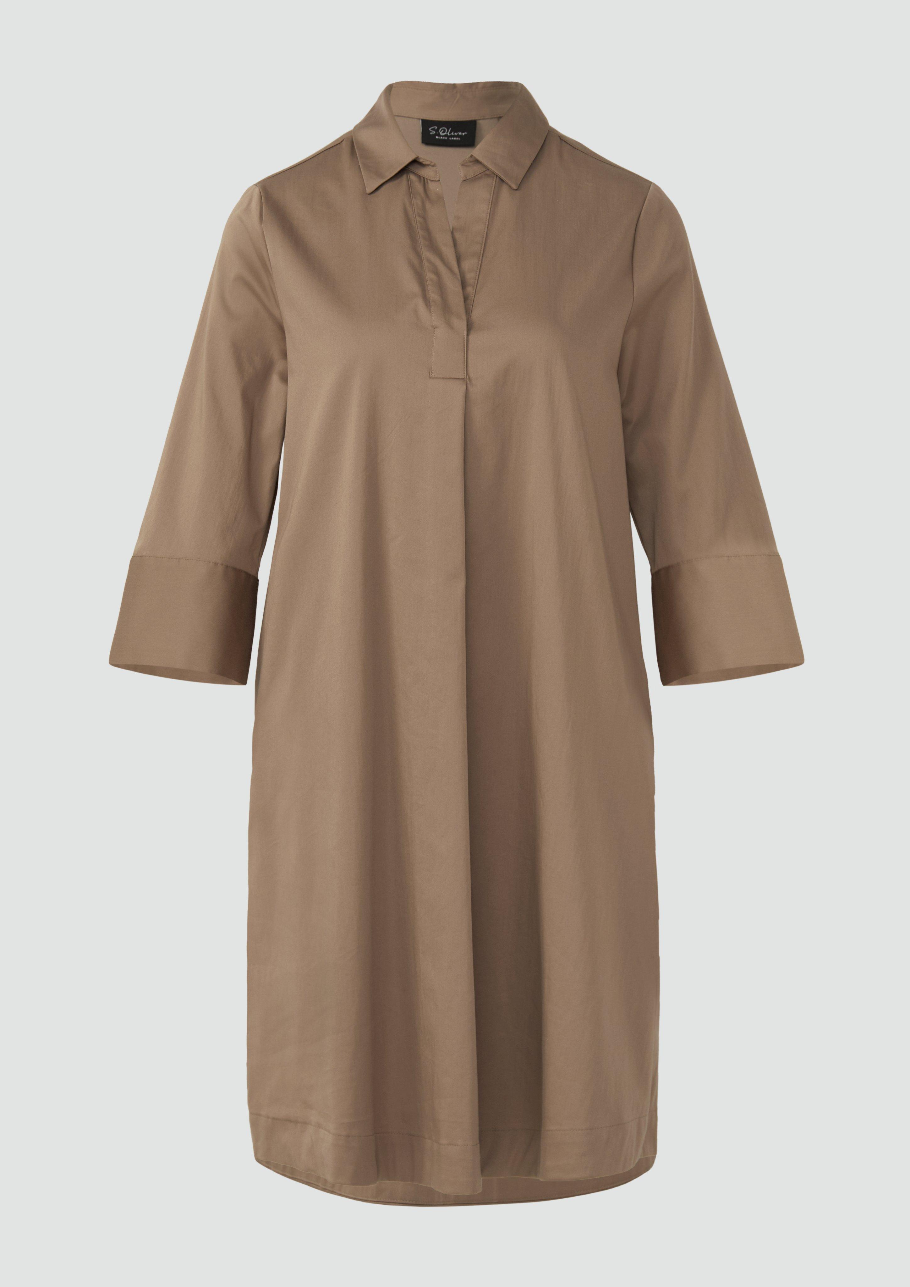 s.Oliver - Ausgestelltes Tunikakleid mit 3/4-Ärmeln, Damen, braun