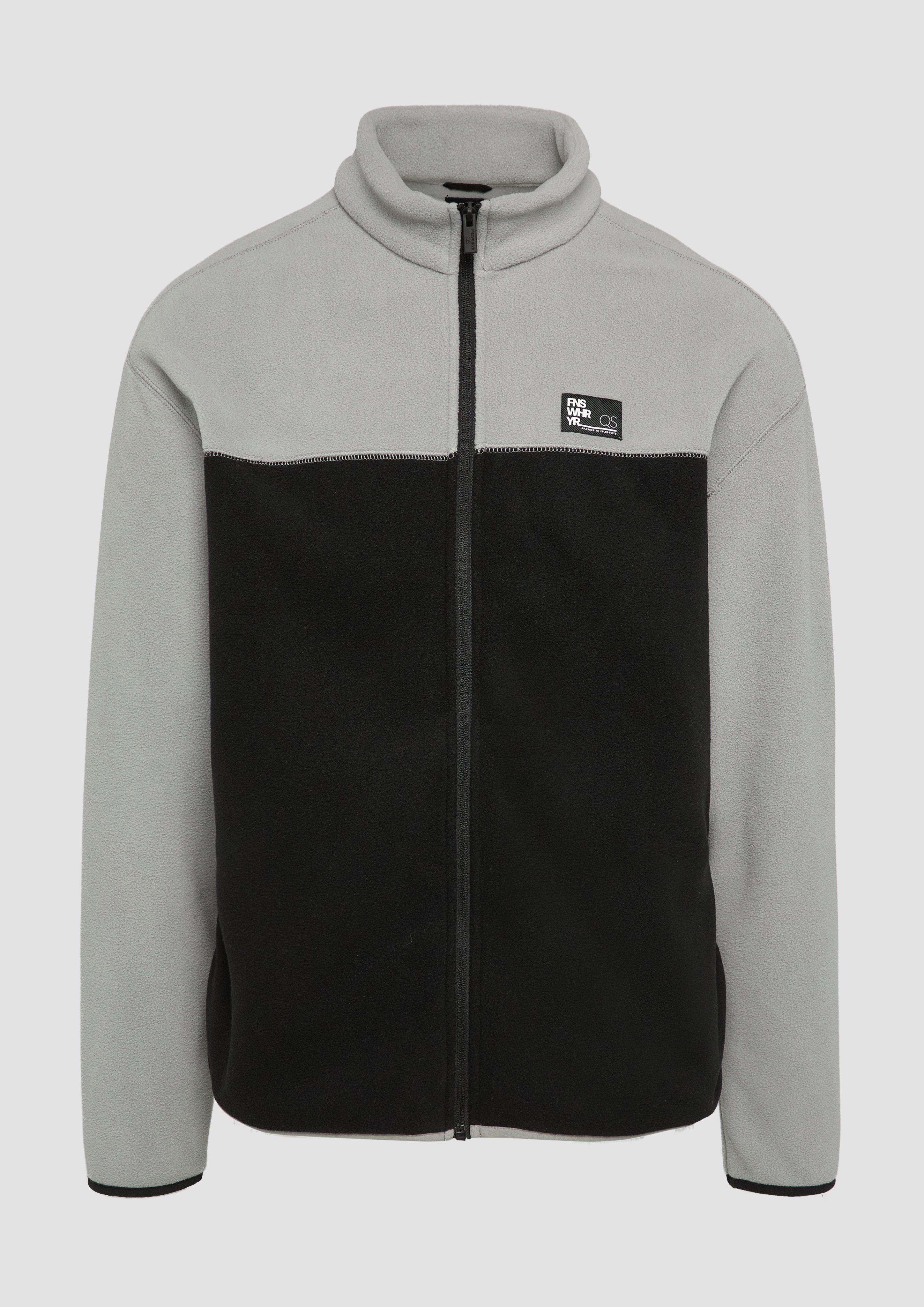 Thumbnail - QS - Fleecejacke mit Stehkragen, Herren, grau
