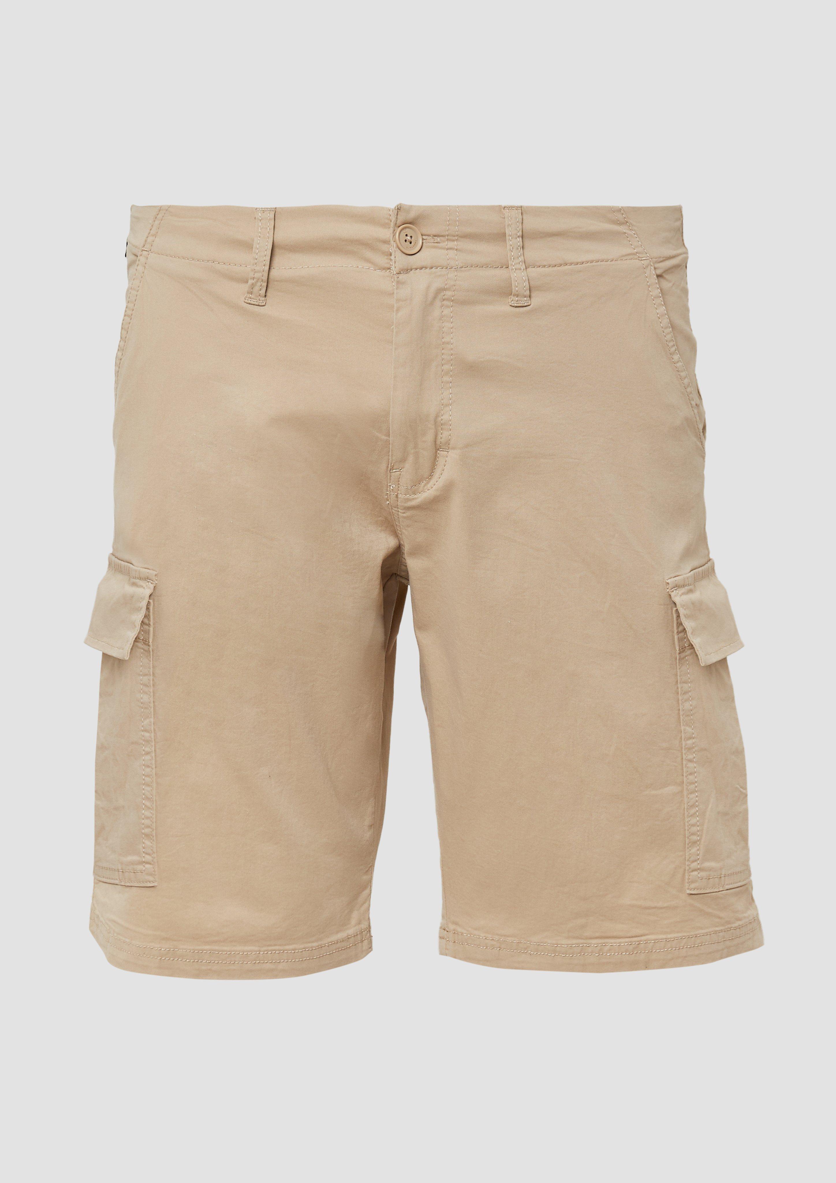 QS - Cargo-Shorts aus Baumwollstretch, Herren, braun
