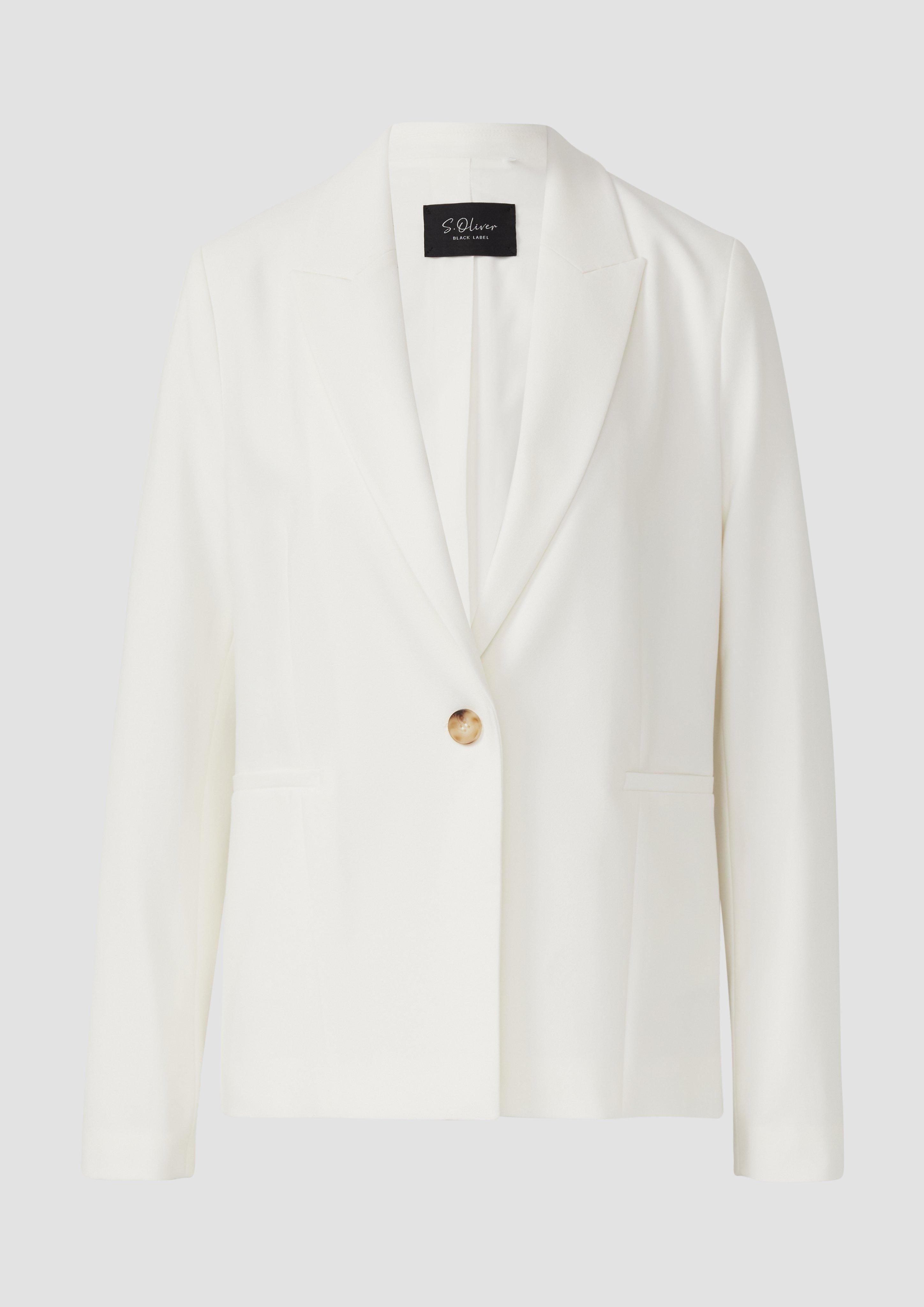 s.Oliver - Antaillierter Blazer aus Viskosemix, Damen, creme