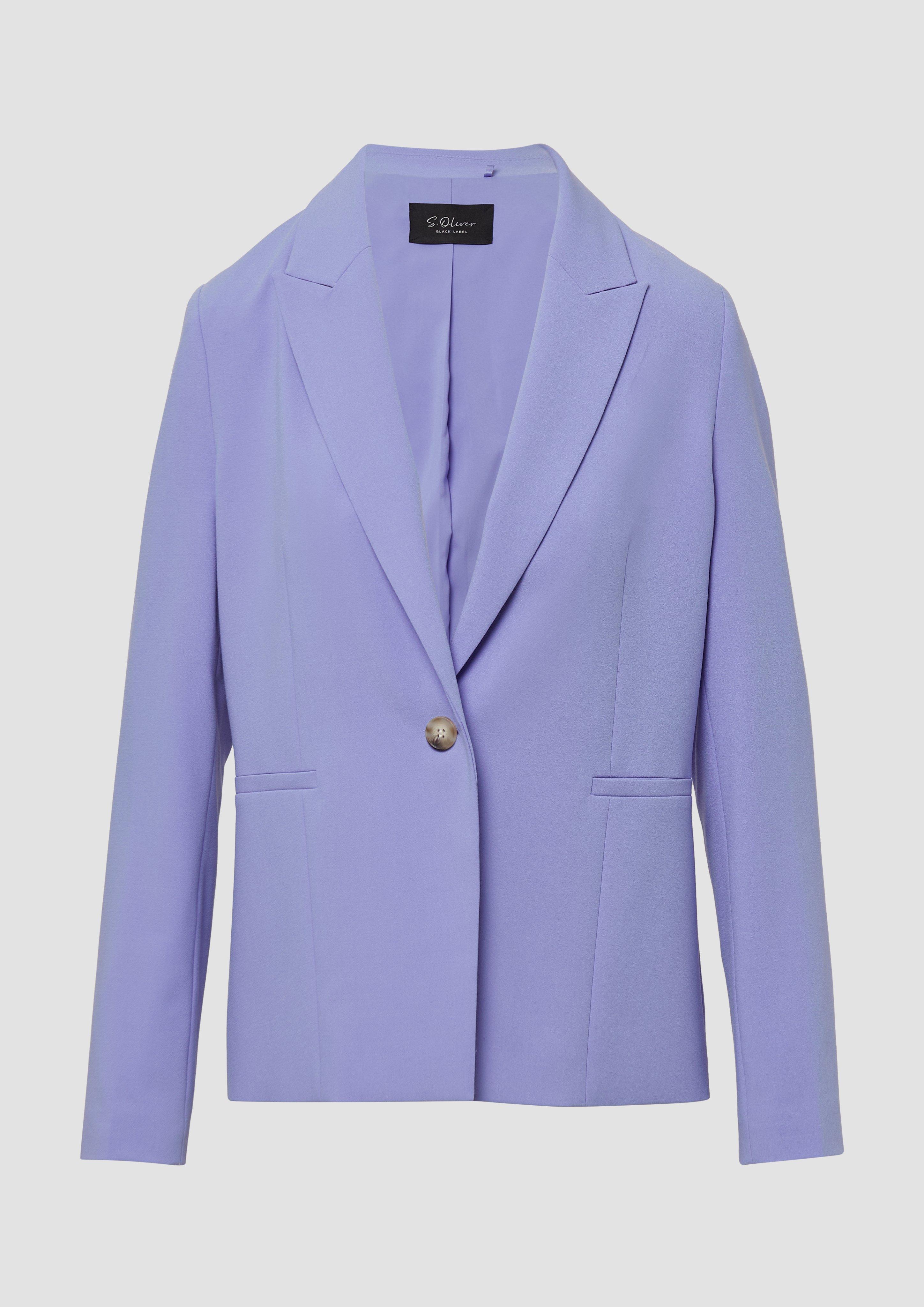 s.Oliver - Antaillierter Blazer aus Viskosemix, Damen, blau