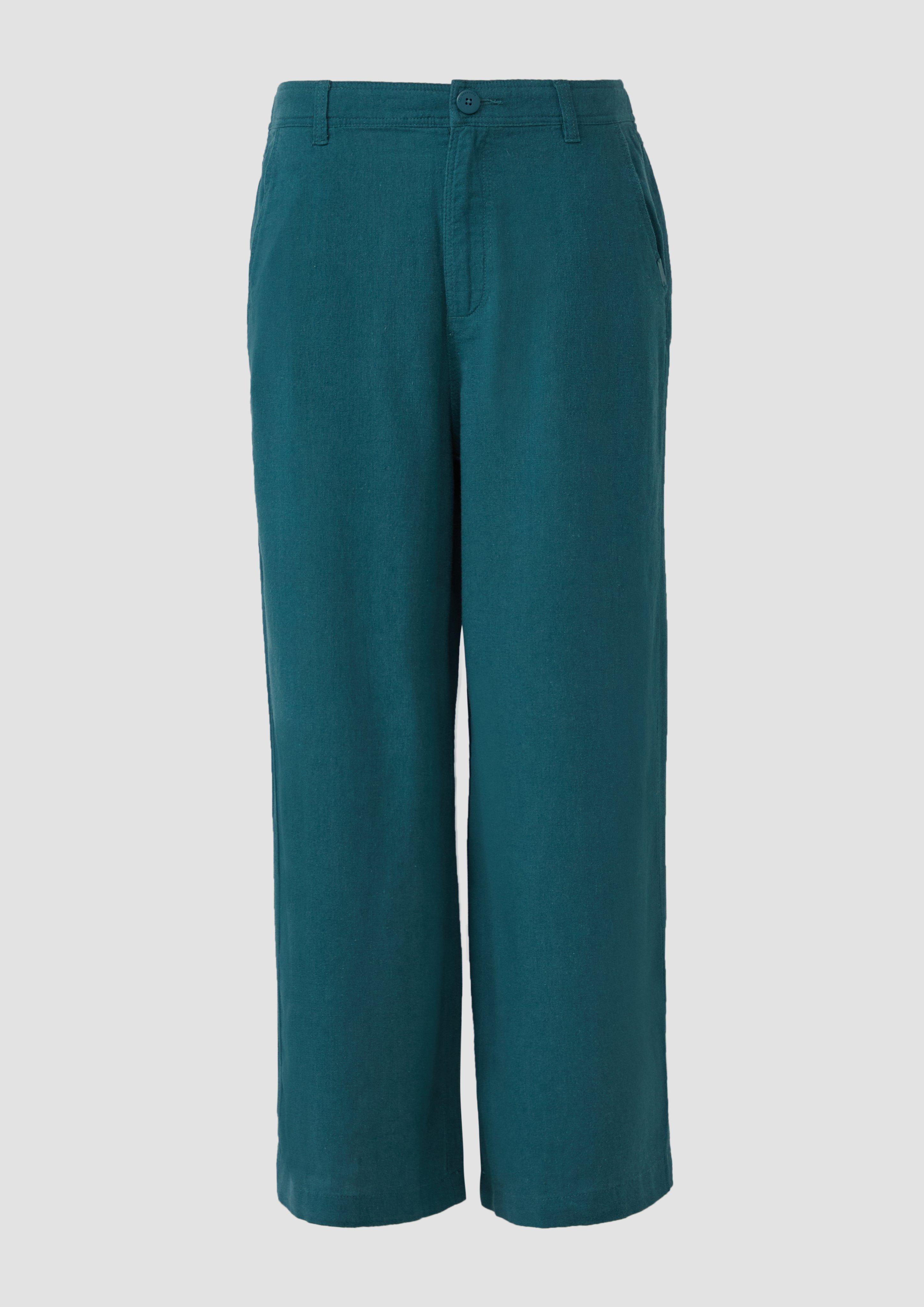 QS - Culotte aus Leinenmix, Damen, Blau