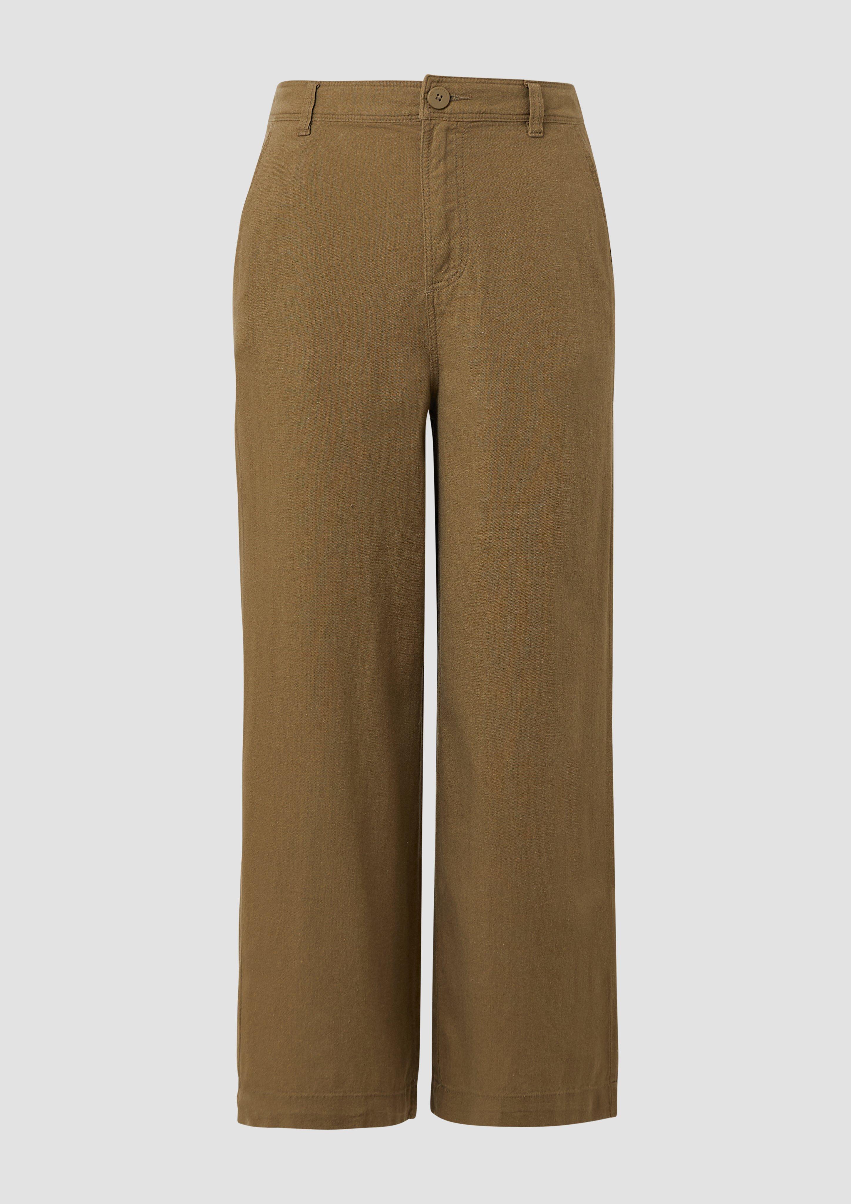 QS - Culotte aus Leinenmix, Damen, Grün