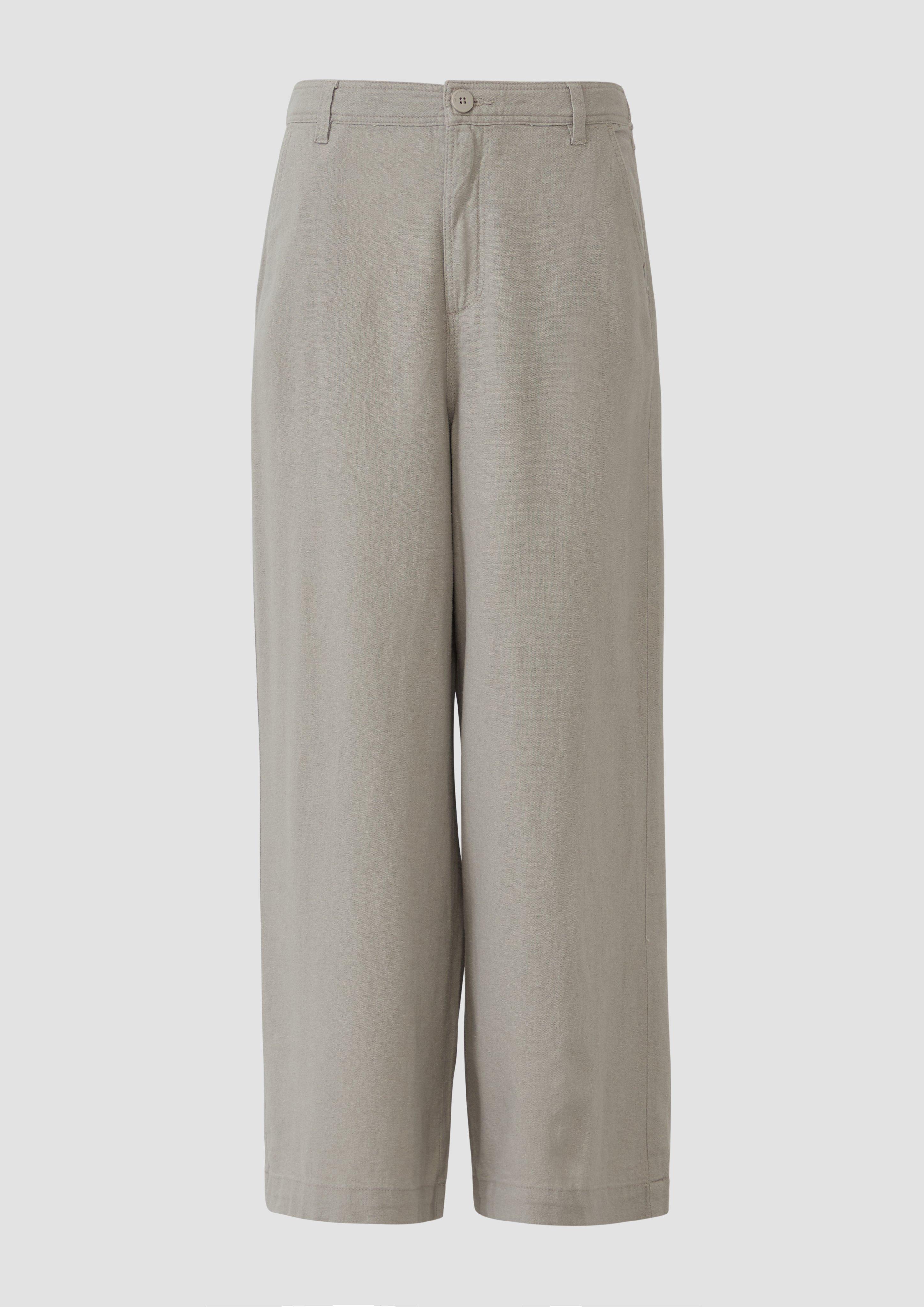 QS - Culotte aus Leinenmix, Damen, grau