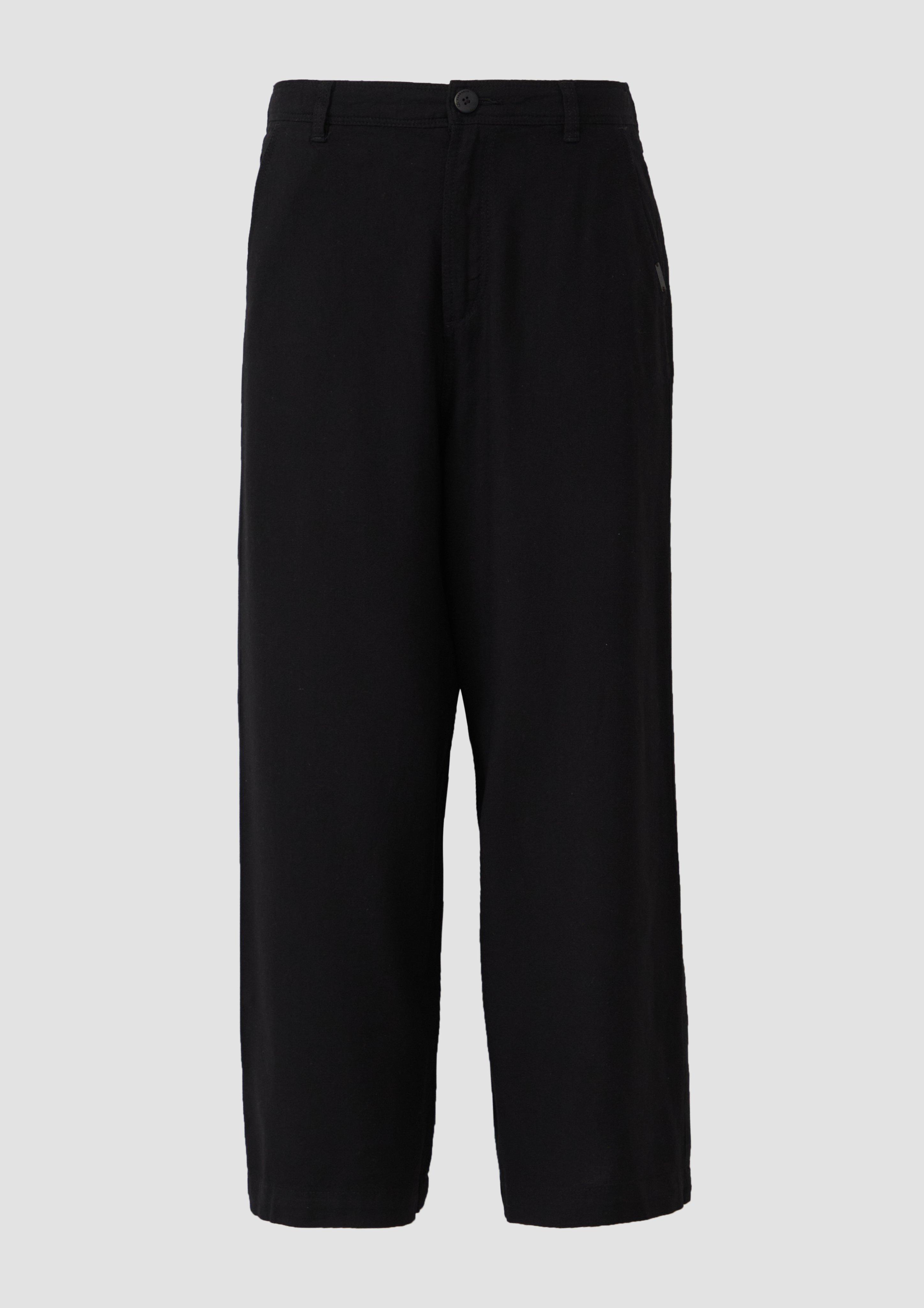 QS - Culotte aus Leinenmix, Damen, schwarz