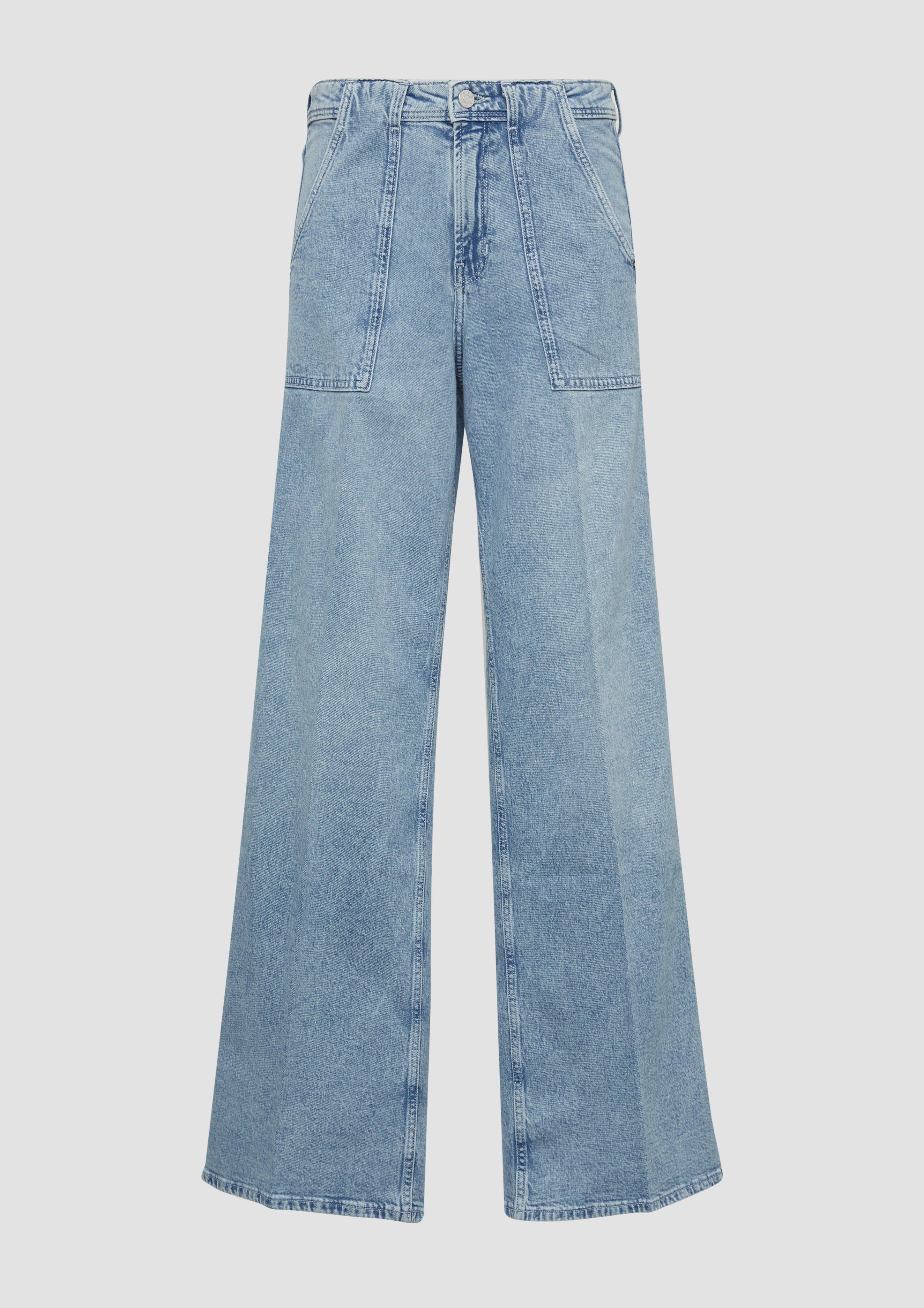 s.Oliver - Jeans Suri / Regular Fit / High Rise / Wide Leg, Damen, blau