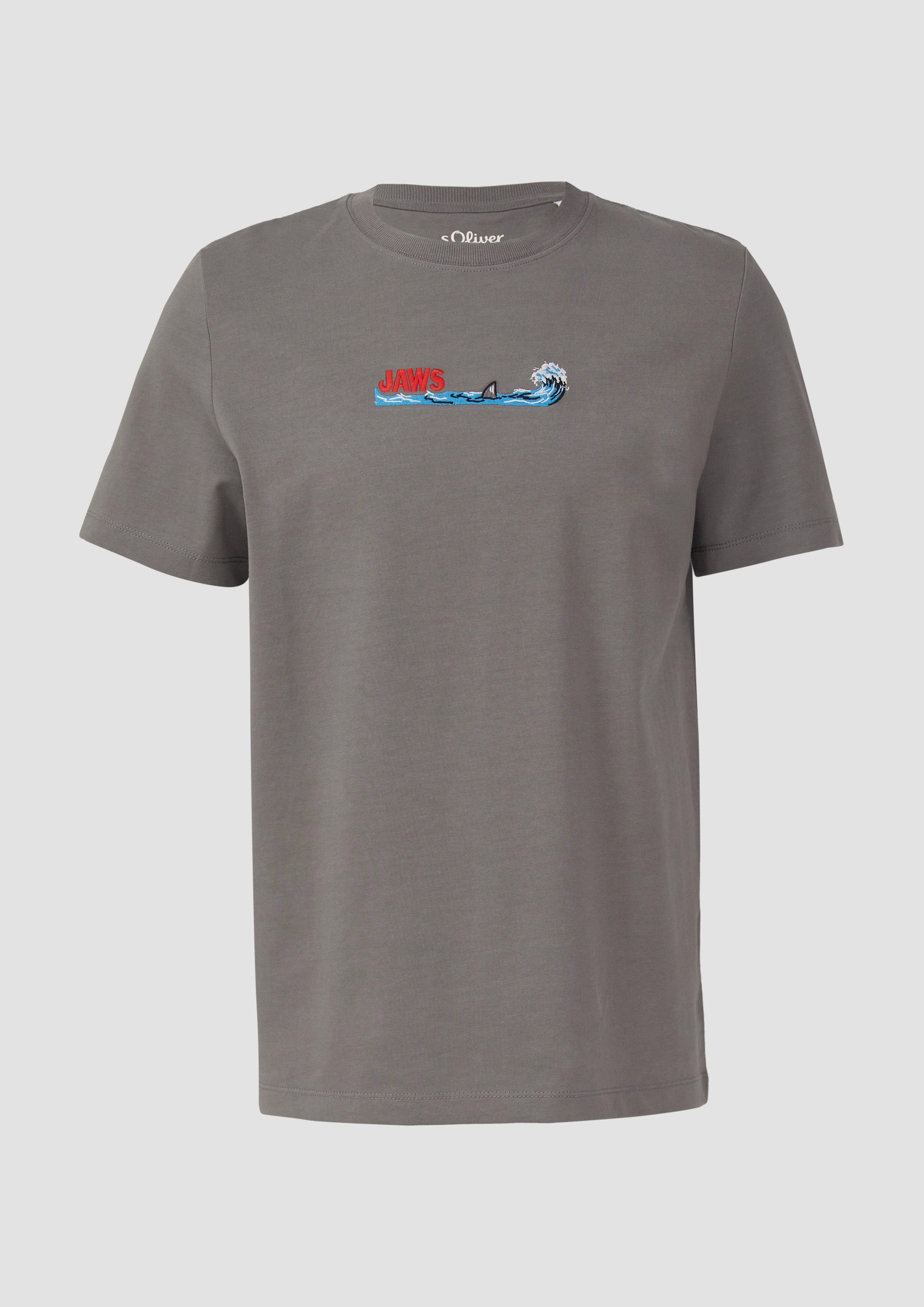 s.Oliver - T-Shirt aus Heavy Jersey mit Jaws© UCS LLC Artwork, Herren, grau