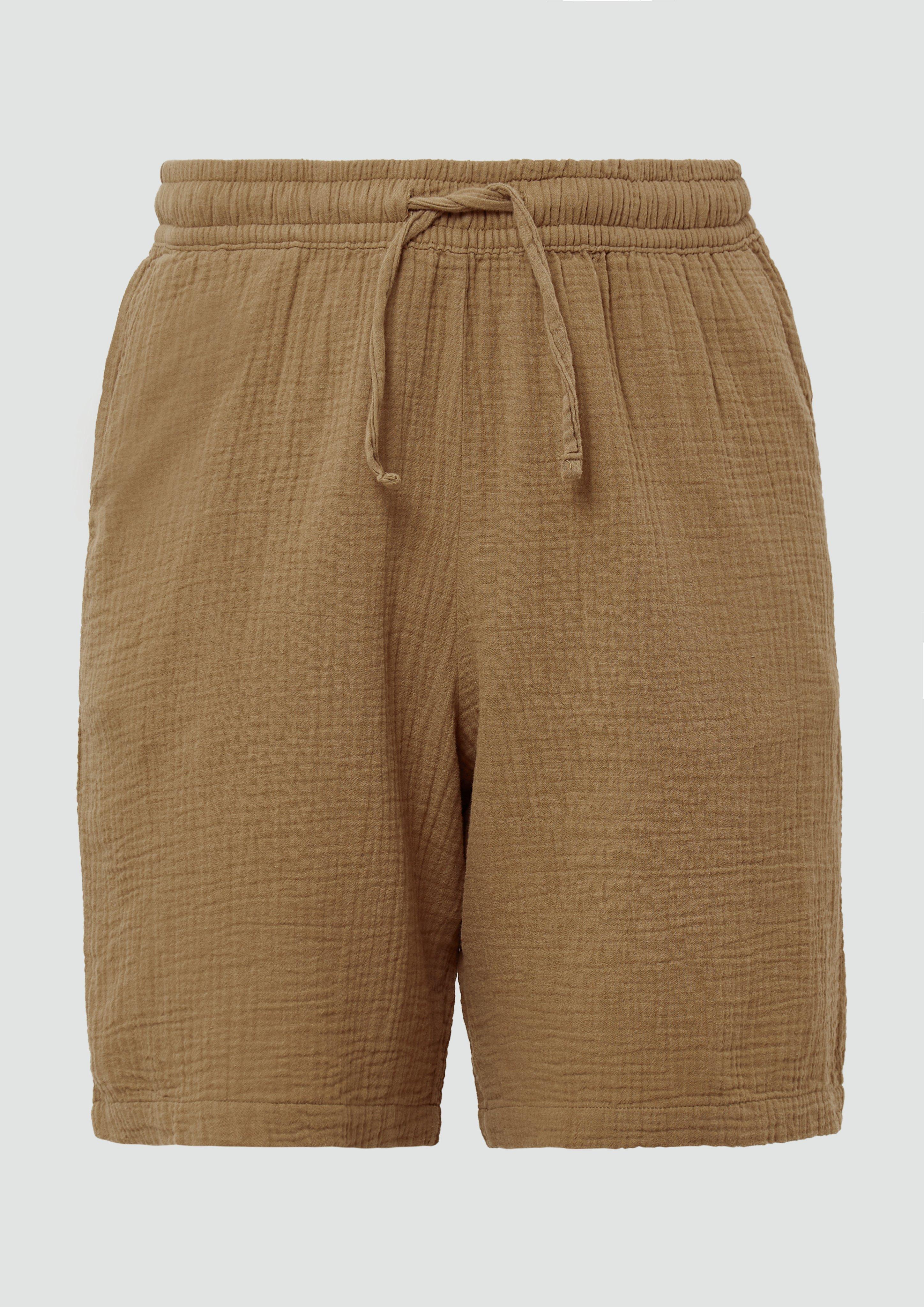QS - Shorts aus Musselin, Damen, Grün