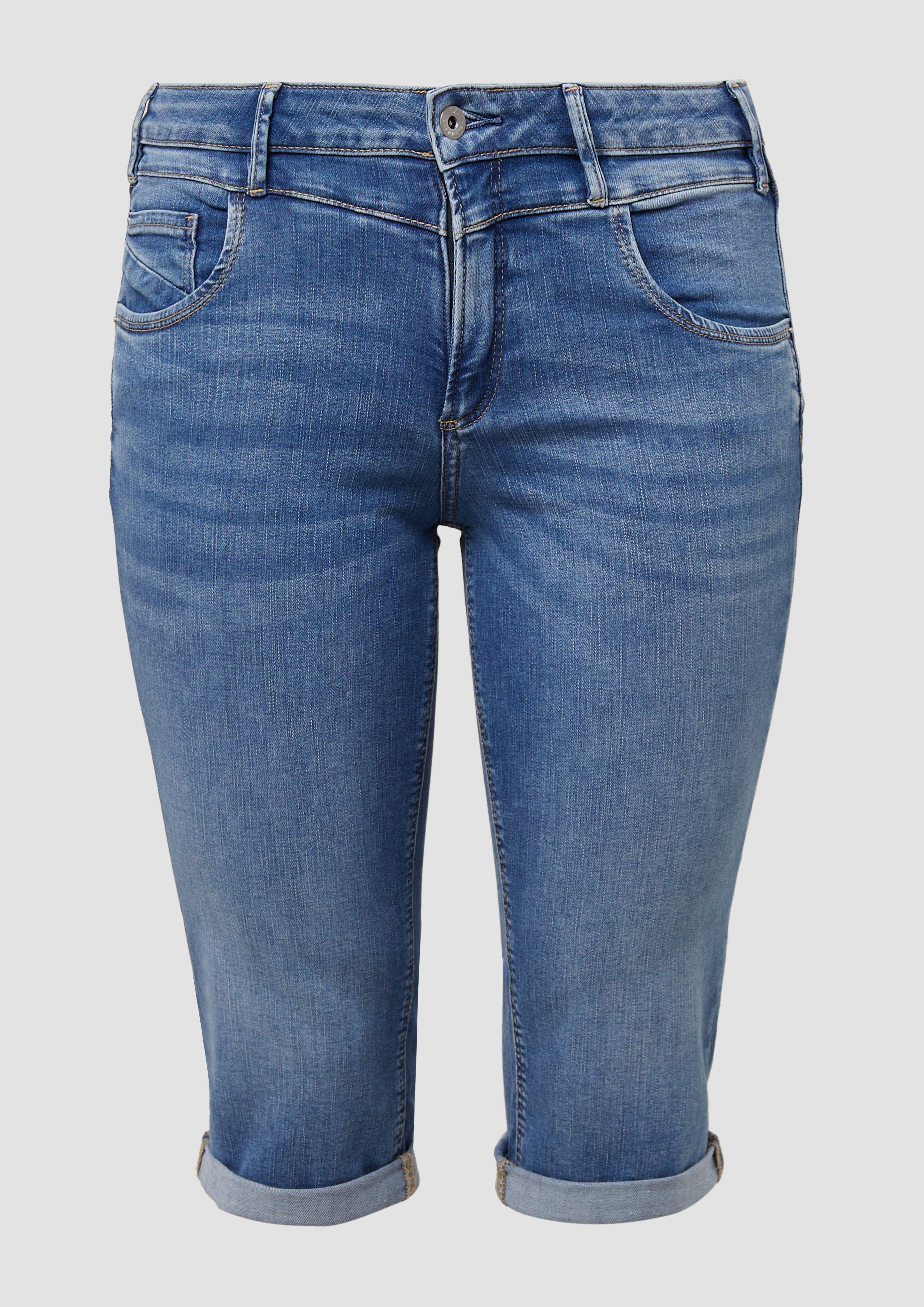 QS - Jeans / Slim Fit / Mid Rise / Capri Length, Damen, blau