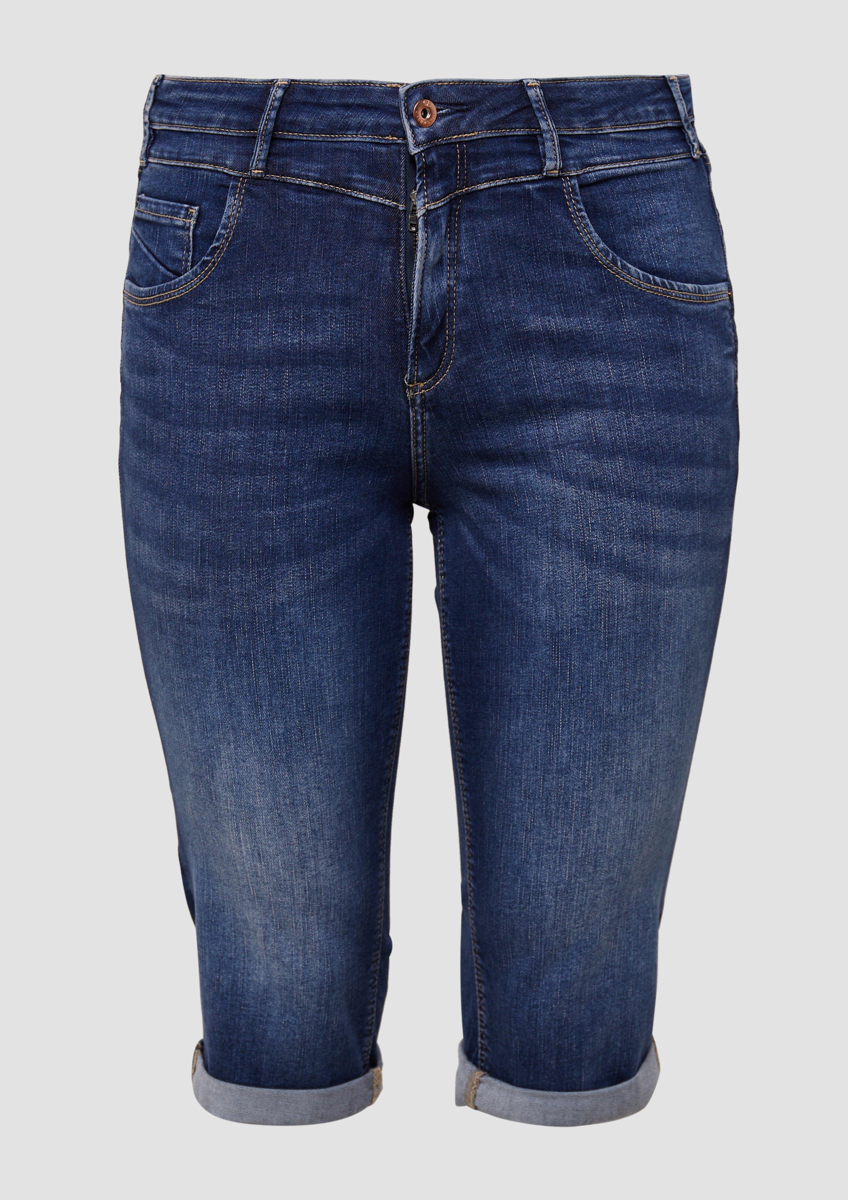 QS - Jeans / Slim Fit / Mid Rise / Capri Length, Damen, blau