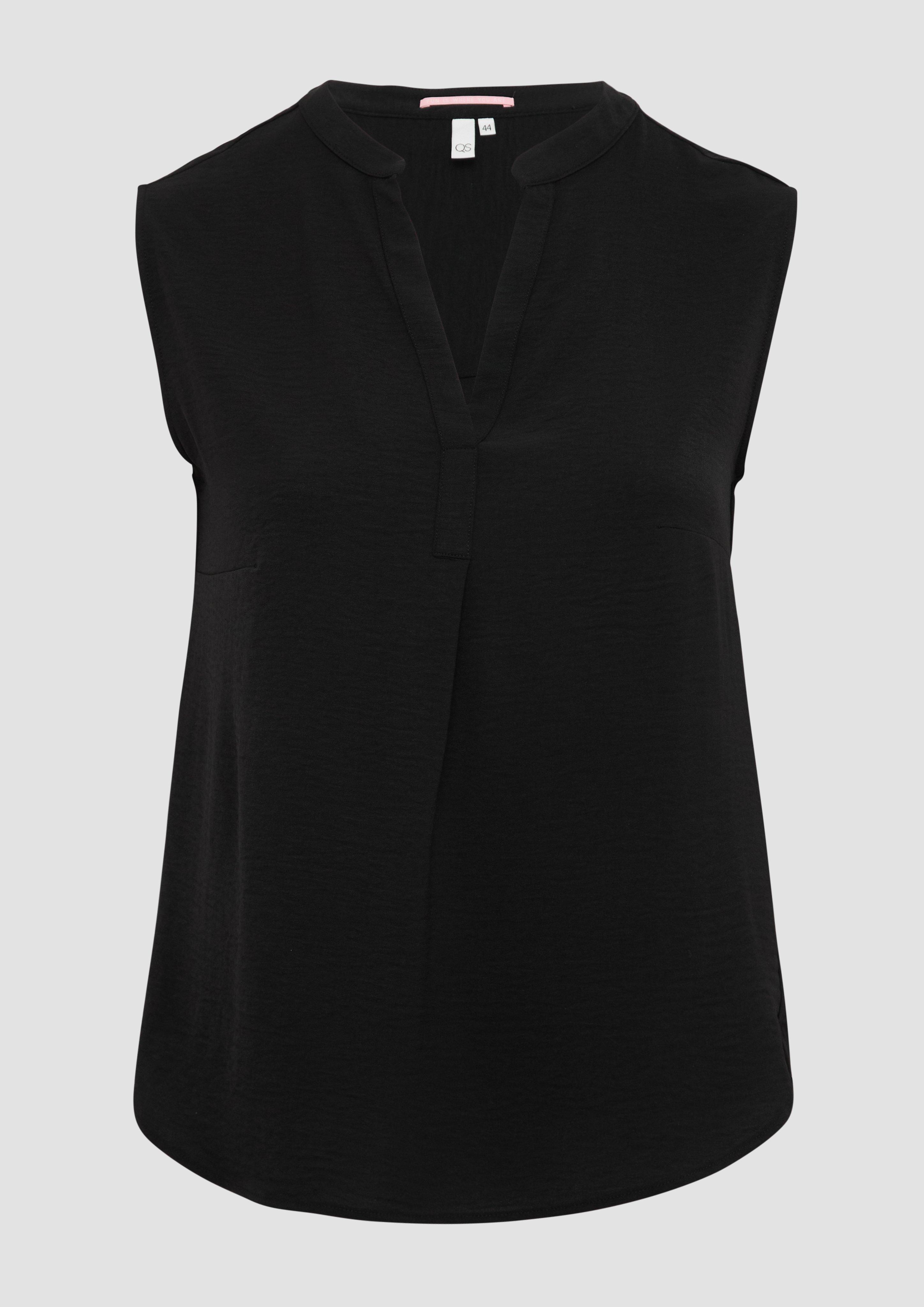 QS - Feminines Blusentop, Damen, schwarz