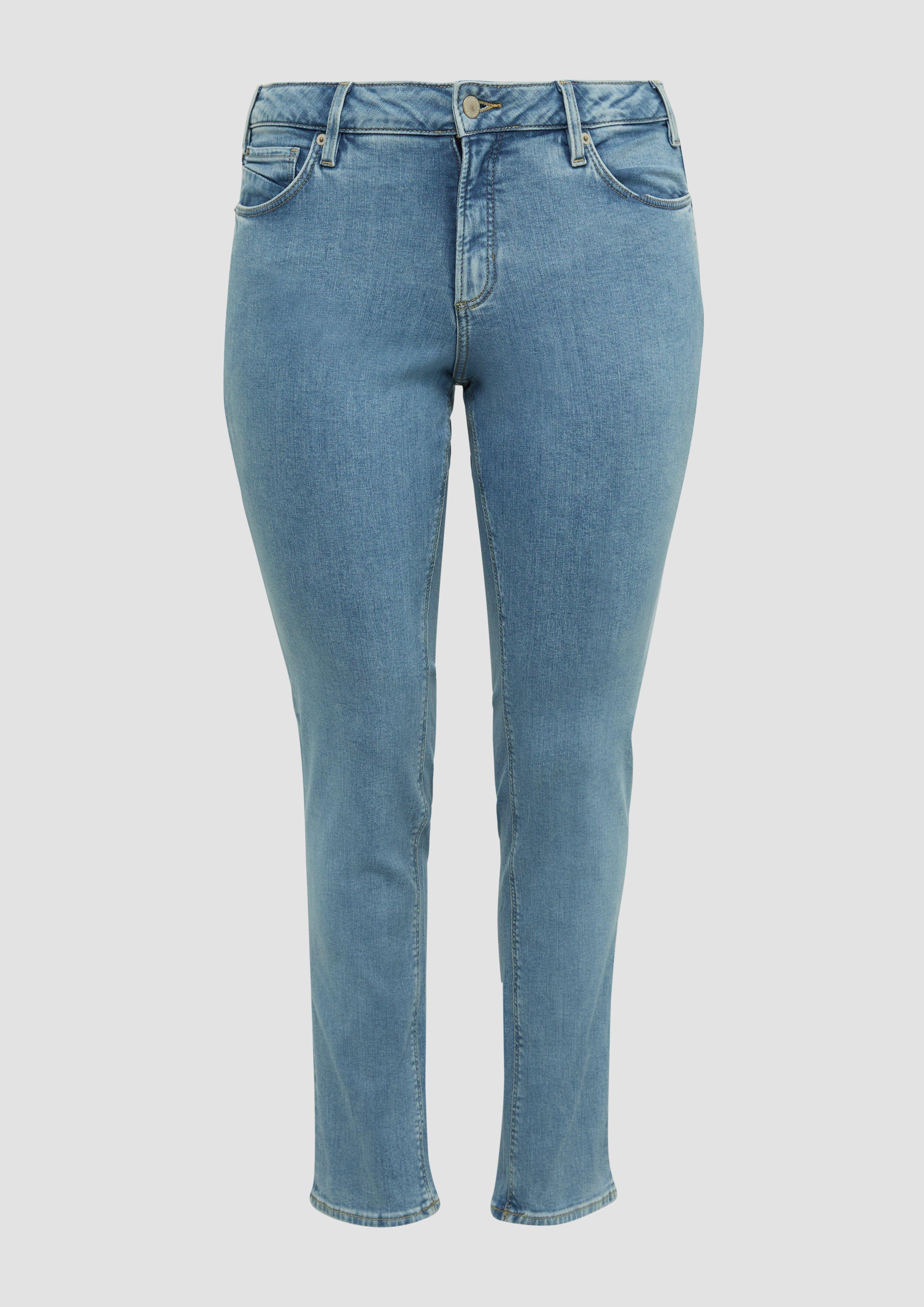 QS - Jeans / Slim Fit / Mid Rise / Slim Leg, Damen, blau