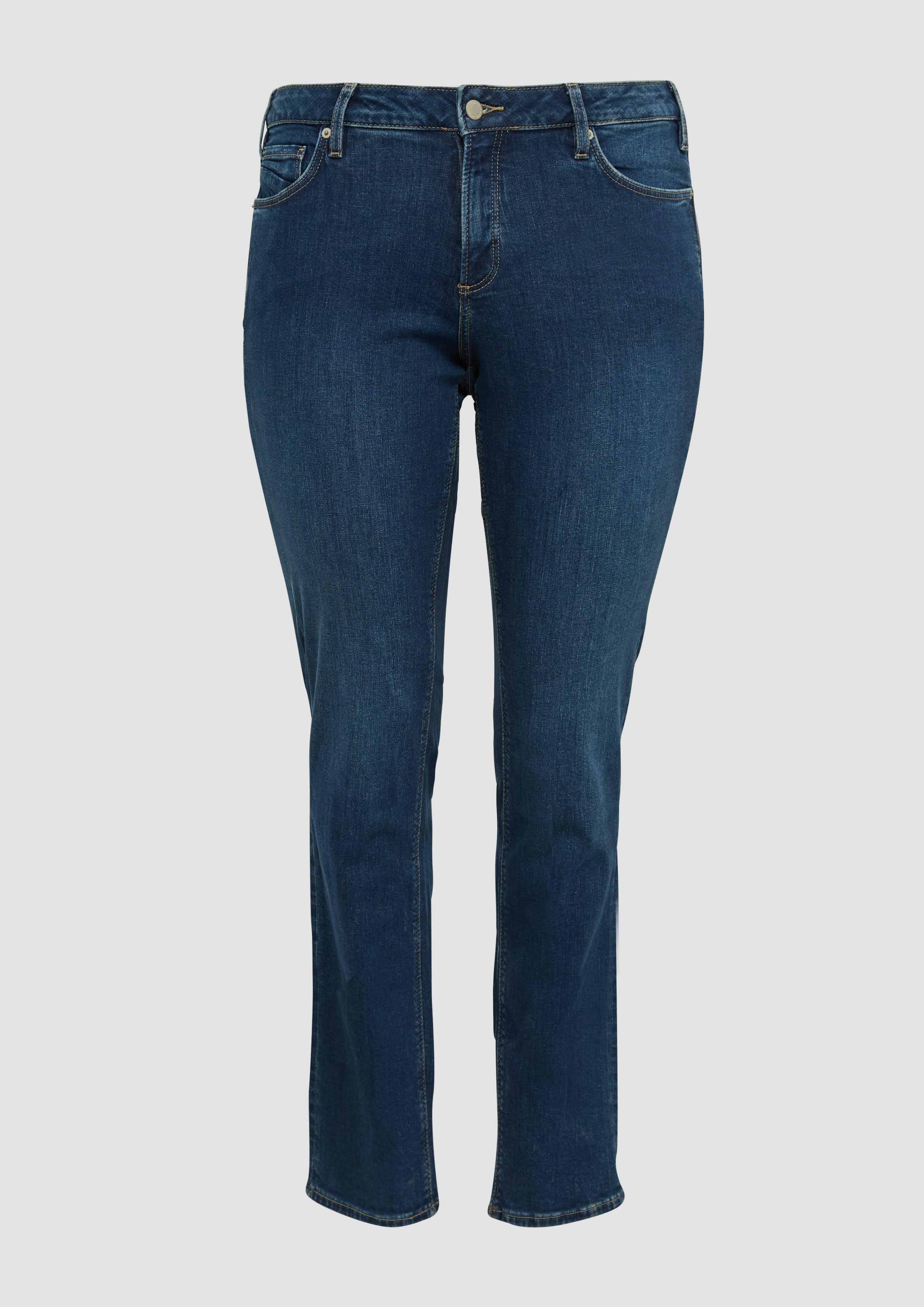 QS - Jeans / Slim Fit / Mid Rise / Slim Leg, Damen, blau
