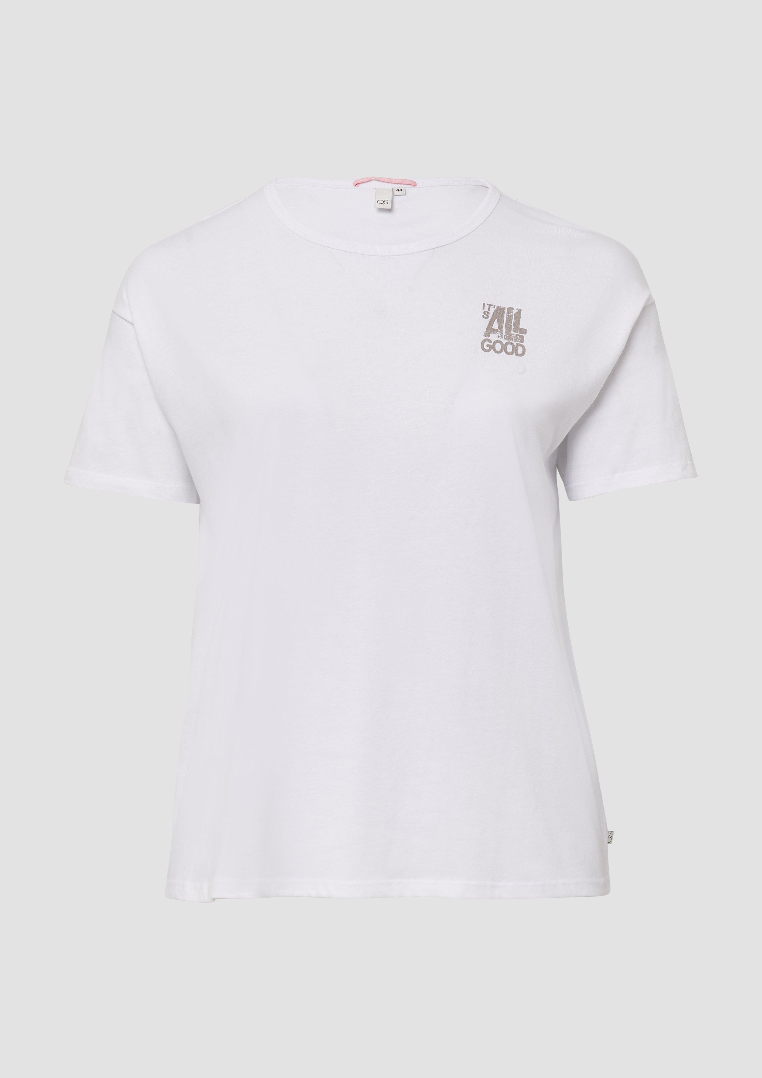 Thumbnail - QS - Boyfriend-Shirt mit Front- und Backprint, Damen, weiß